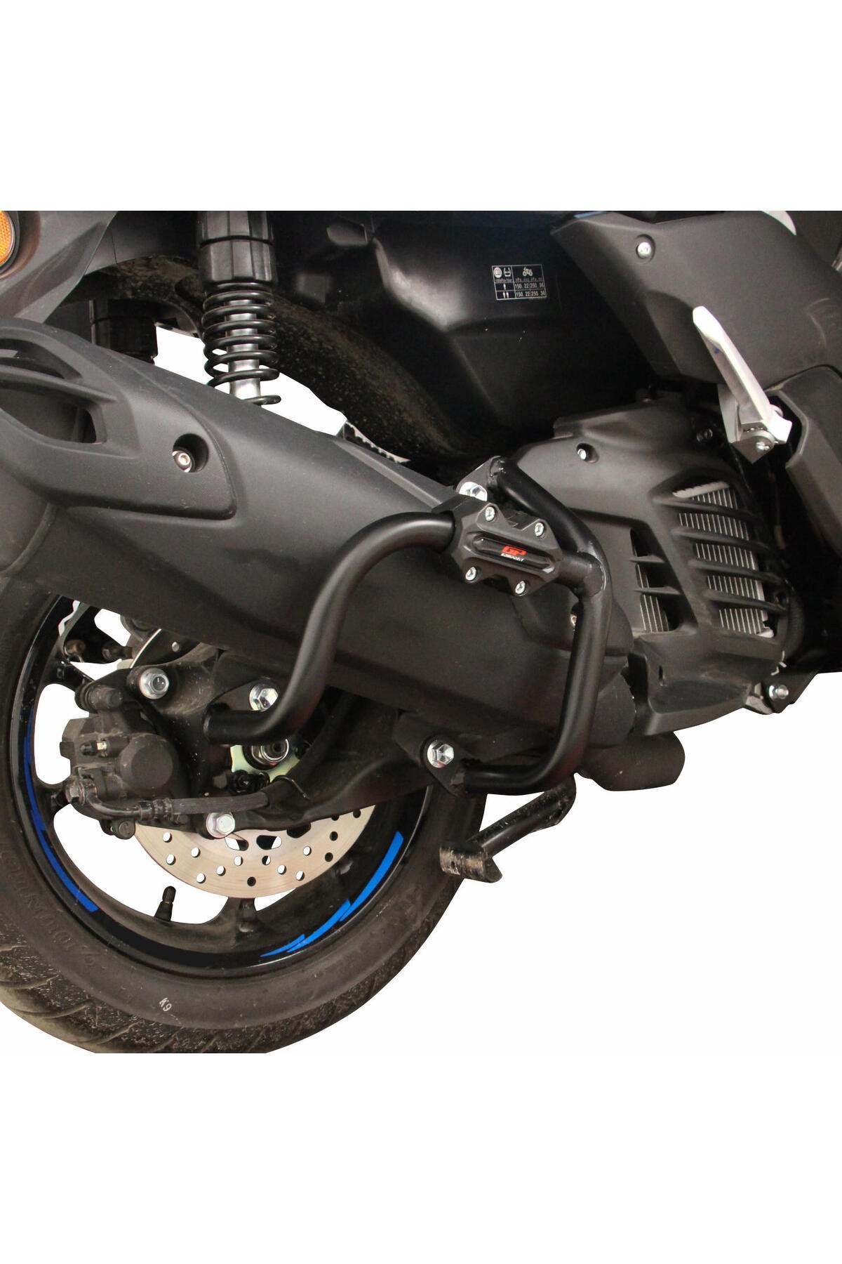 Motosiklet TakozuYamaha NMAX 125 / 155 2021-2025 Uyumlu Egzoz Koruma Demiri Siyah