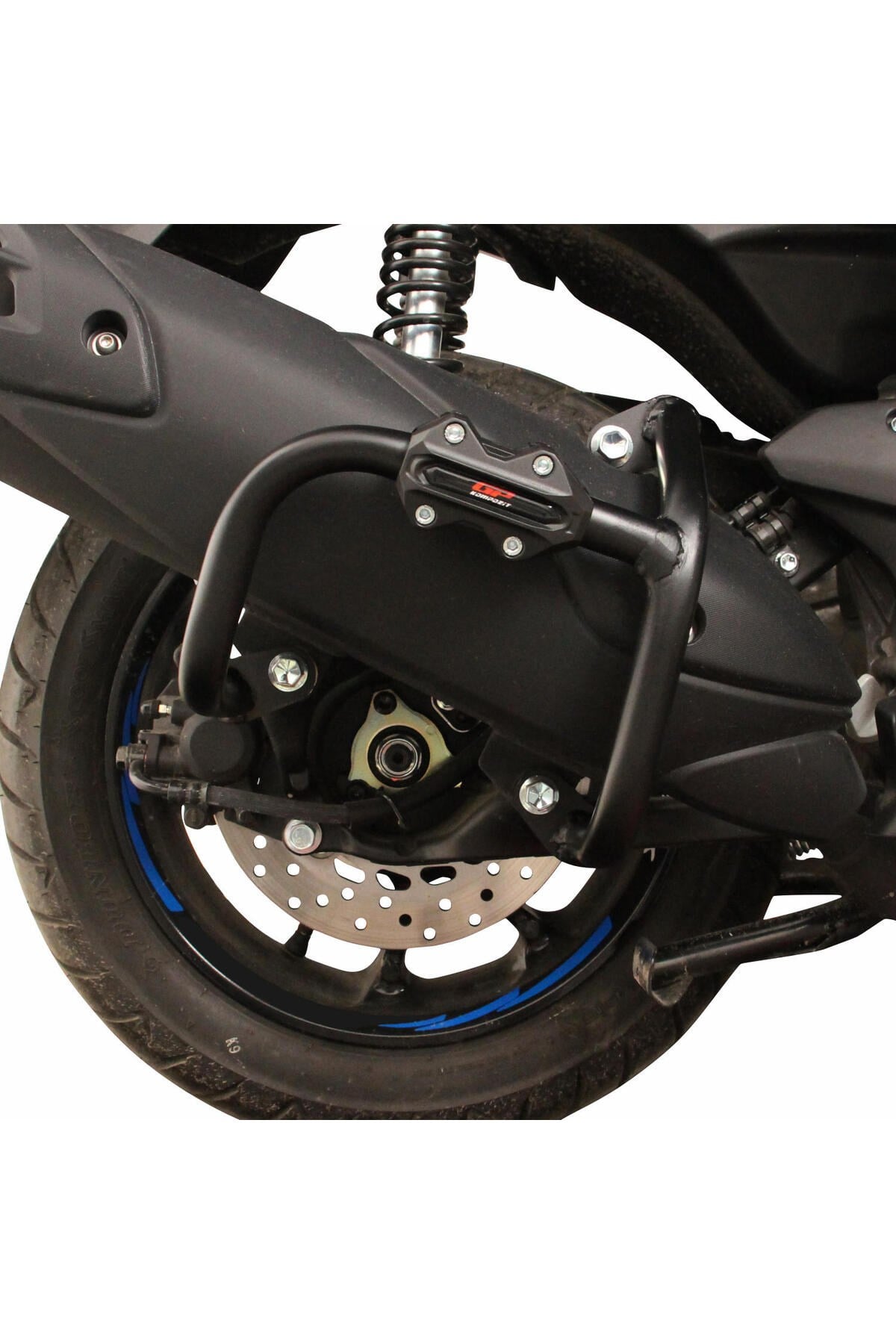 Motosiklet TakozuYamaha NMAX 125 / 155 2021-2025 Uyumlu Egzoz Koruma Demiri Siyah