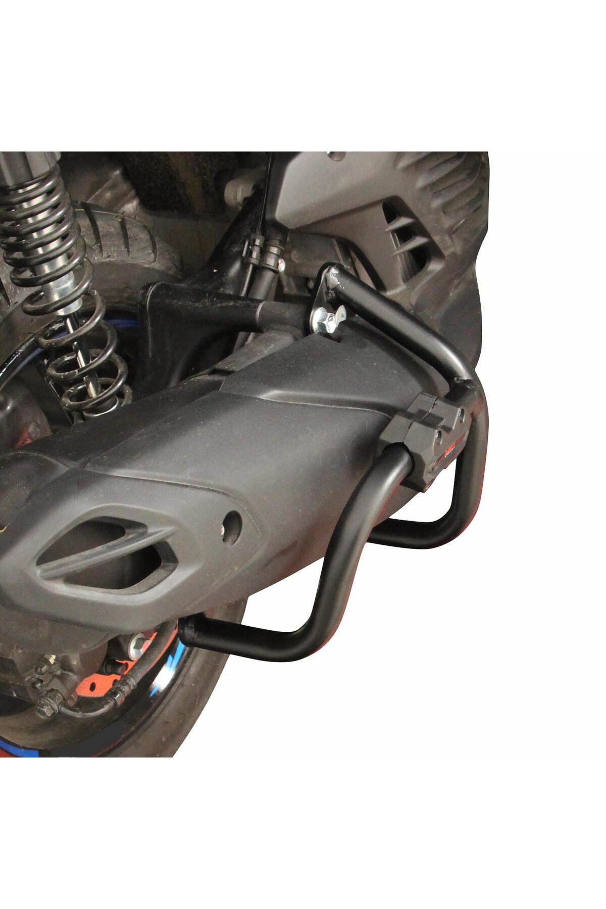 Motosiklet TakozuYamaha NMAX 125 / 155 2021-2025 Uyumlu Egzoz Koruma Demiri Siyah