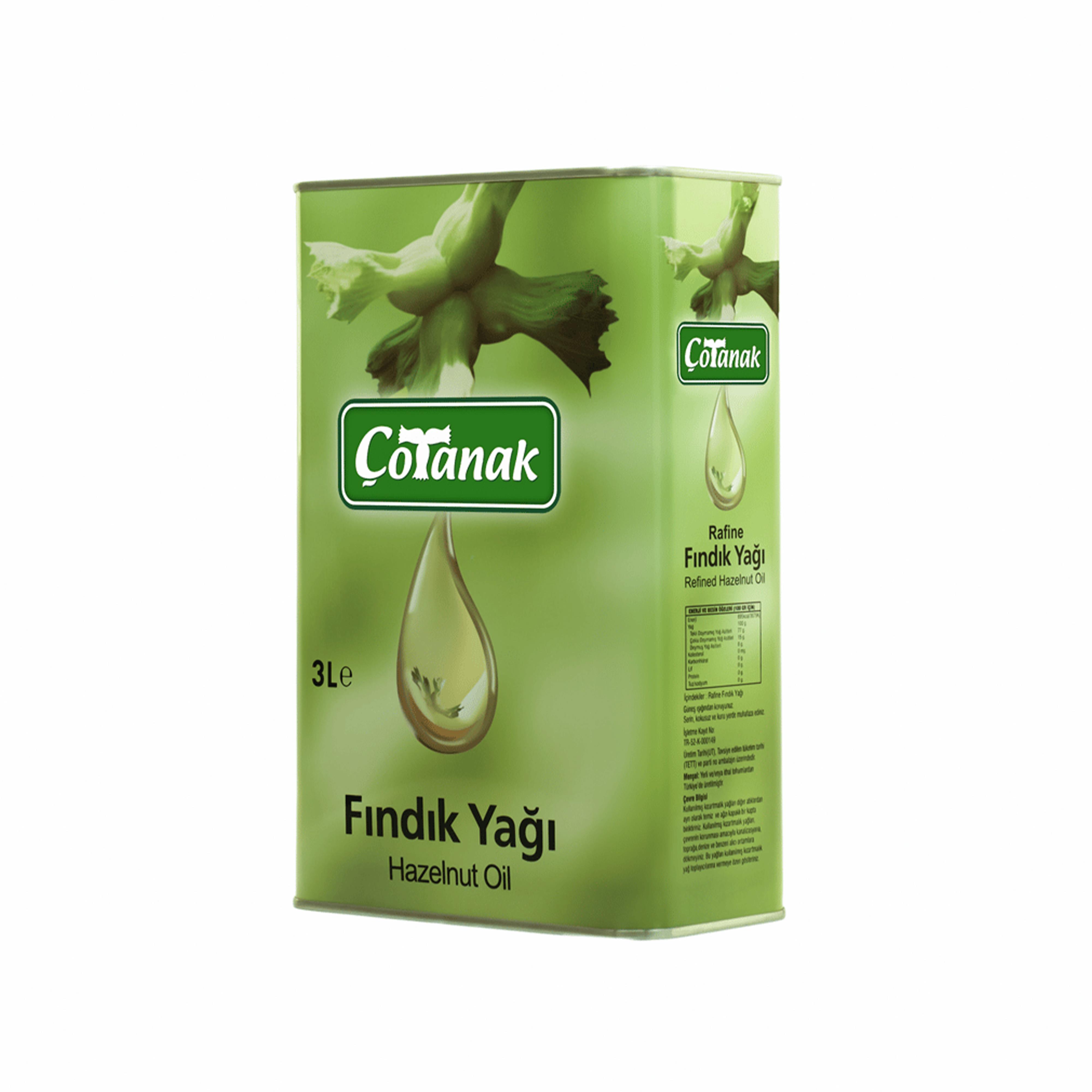 Çotanak 3 Lt Fındık Yağı