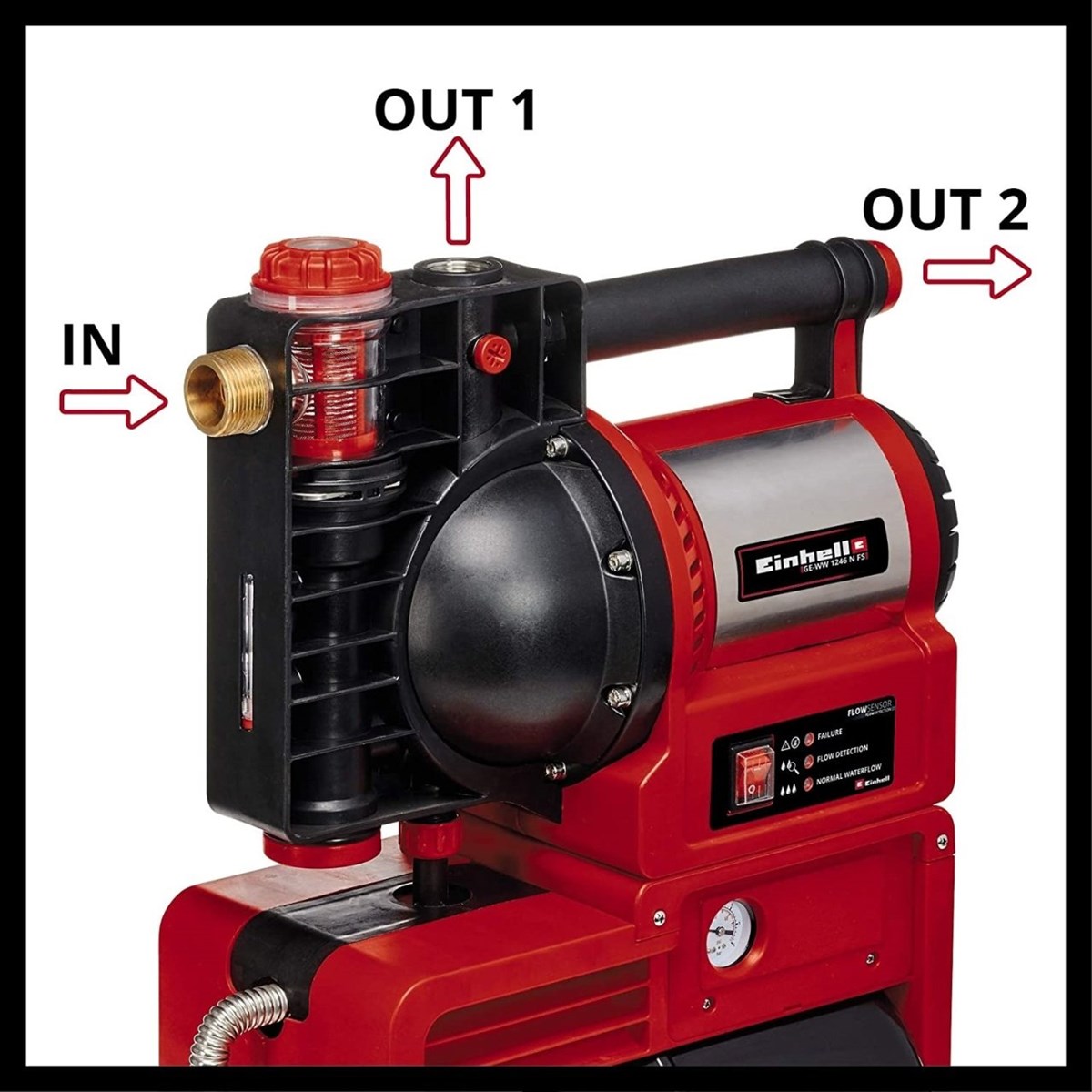 Einhell GE-WW 1246 N FS Akıllı Paket Hidrofor 5 Bar 4.6 m³/h 20 Lt Tanklı