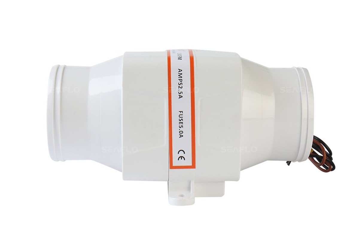 SR10511 24 Volt 75 mm Blower, Tekne ve Yat Kanal Tipi Fan Aspiratör