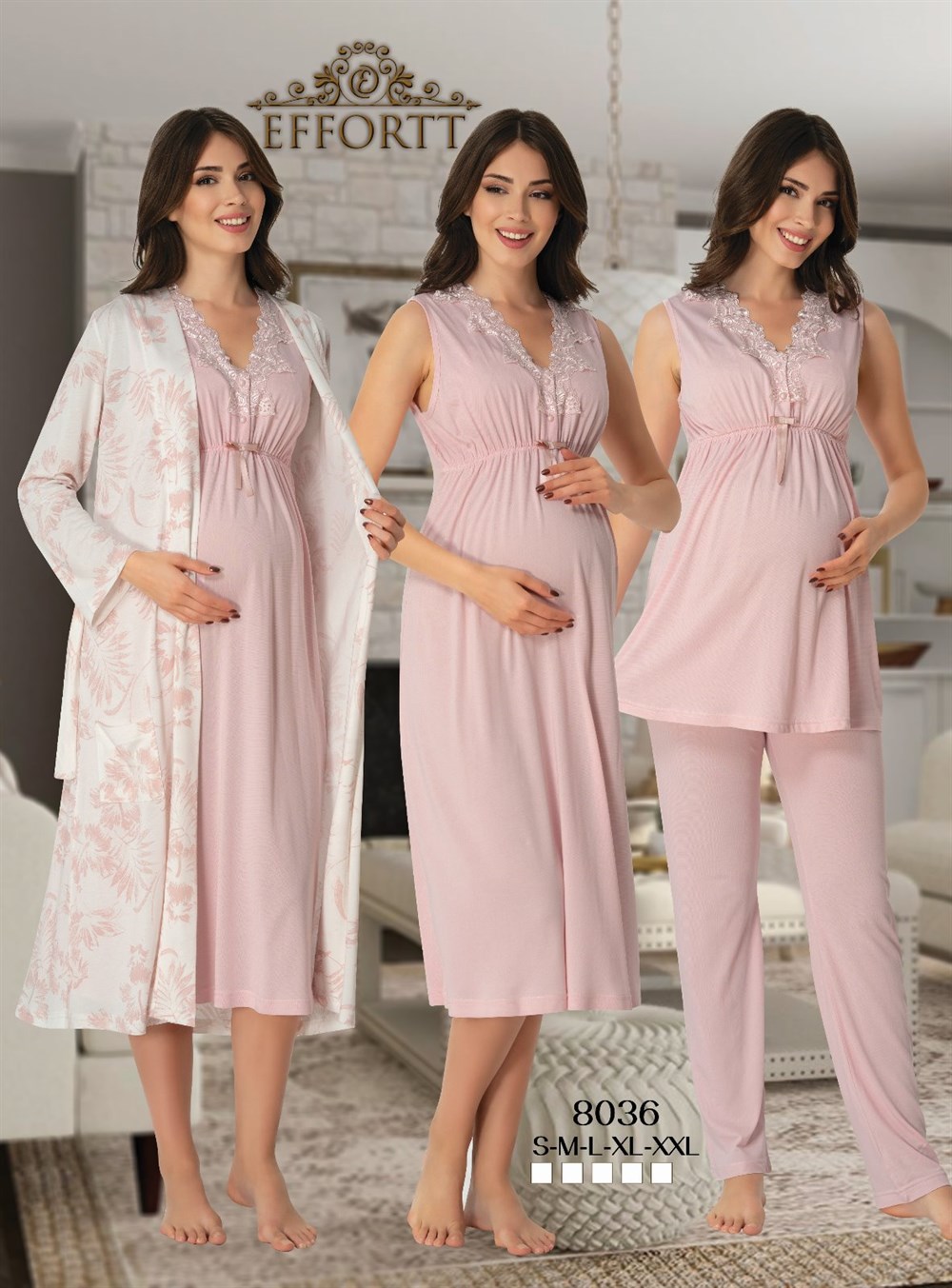 Effortt Lohusa Pijama, Gecelik, Sabahlık