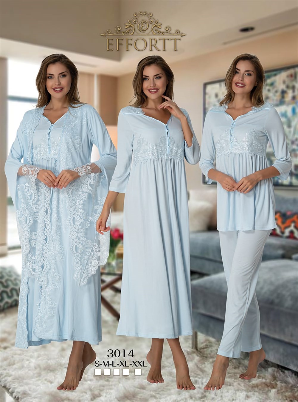 Effortt Lohusa Pijama, Gecelik, Sabahlık