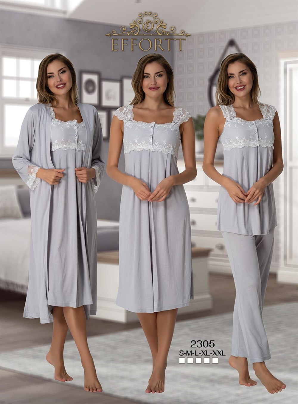 Effortt Lohusa Pijama, Gecelik, Sabahlık