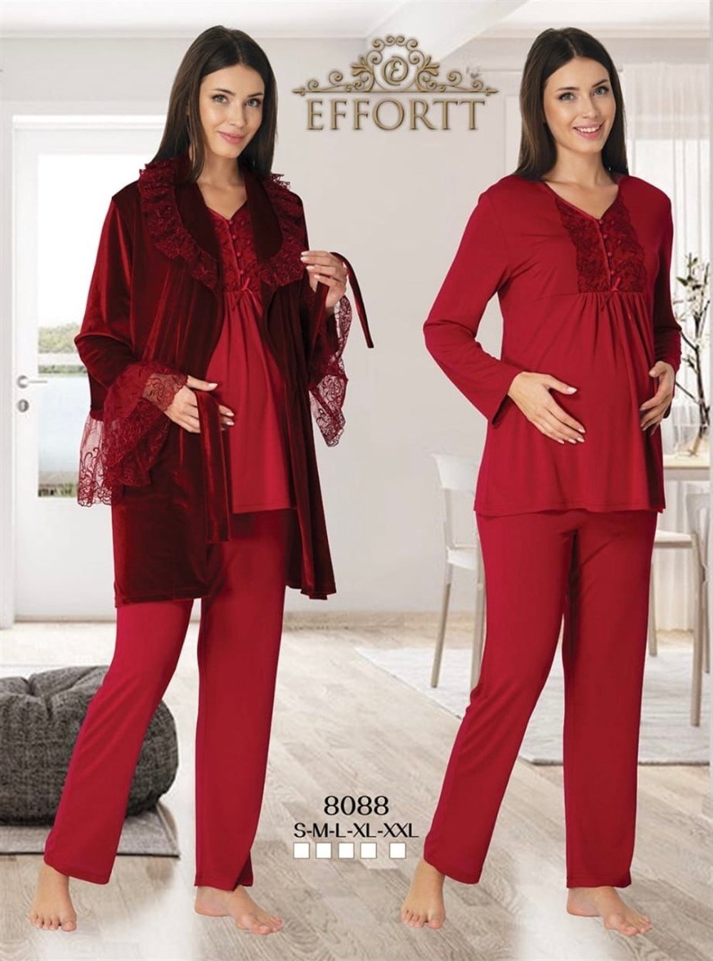 Effortt Lohusa Pijama ve Sabahlık- 8088