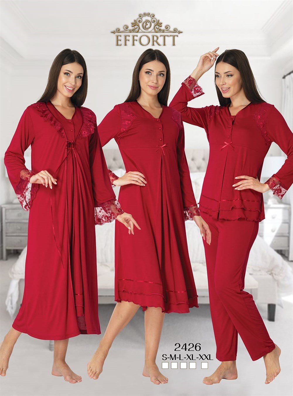 Effortt Lohusa Pijama,Gecelik, Sabahlık