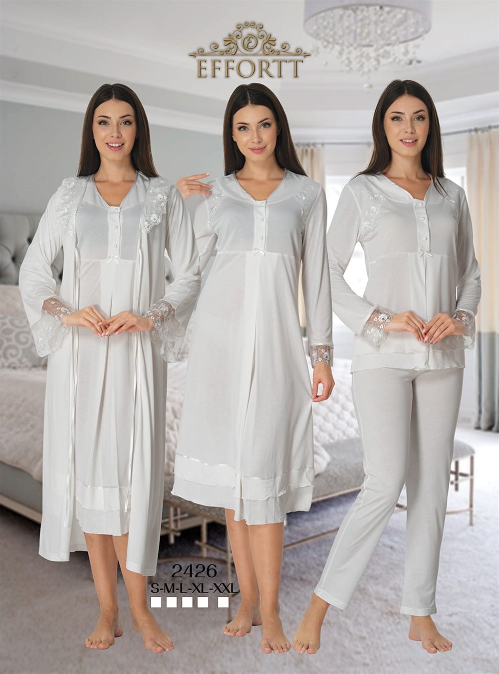 Effortt Lohusa Pijama,Gecelik, Sabahlık