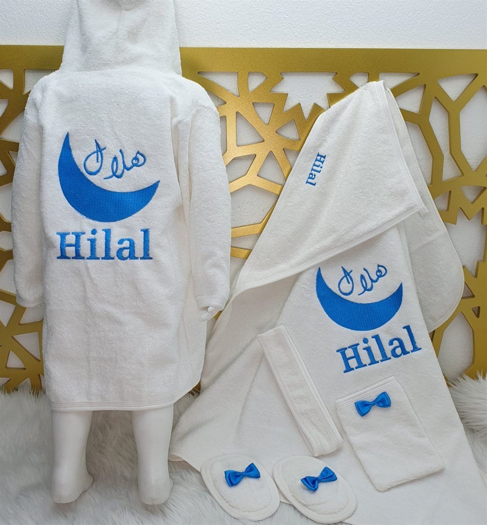 İsimli Bornoz Havlu Set