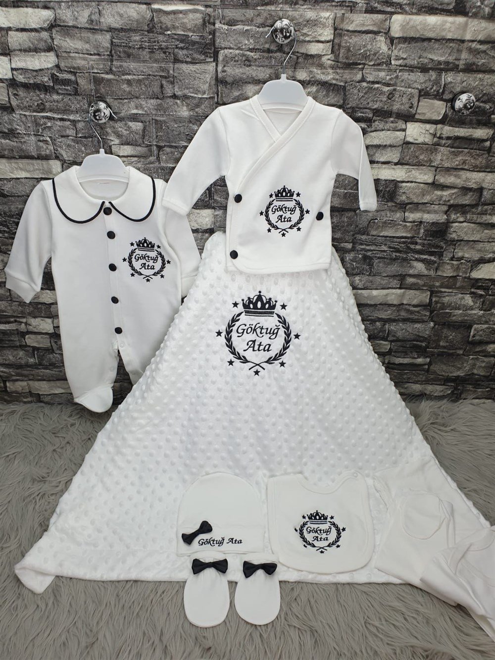 İsme Özel 10 Parça Nohut battaniyeliHastane Çıkışı