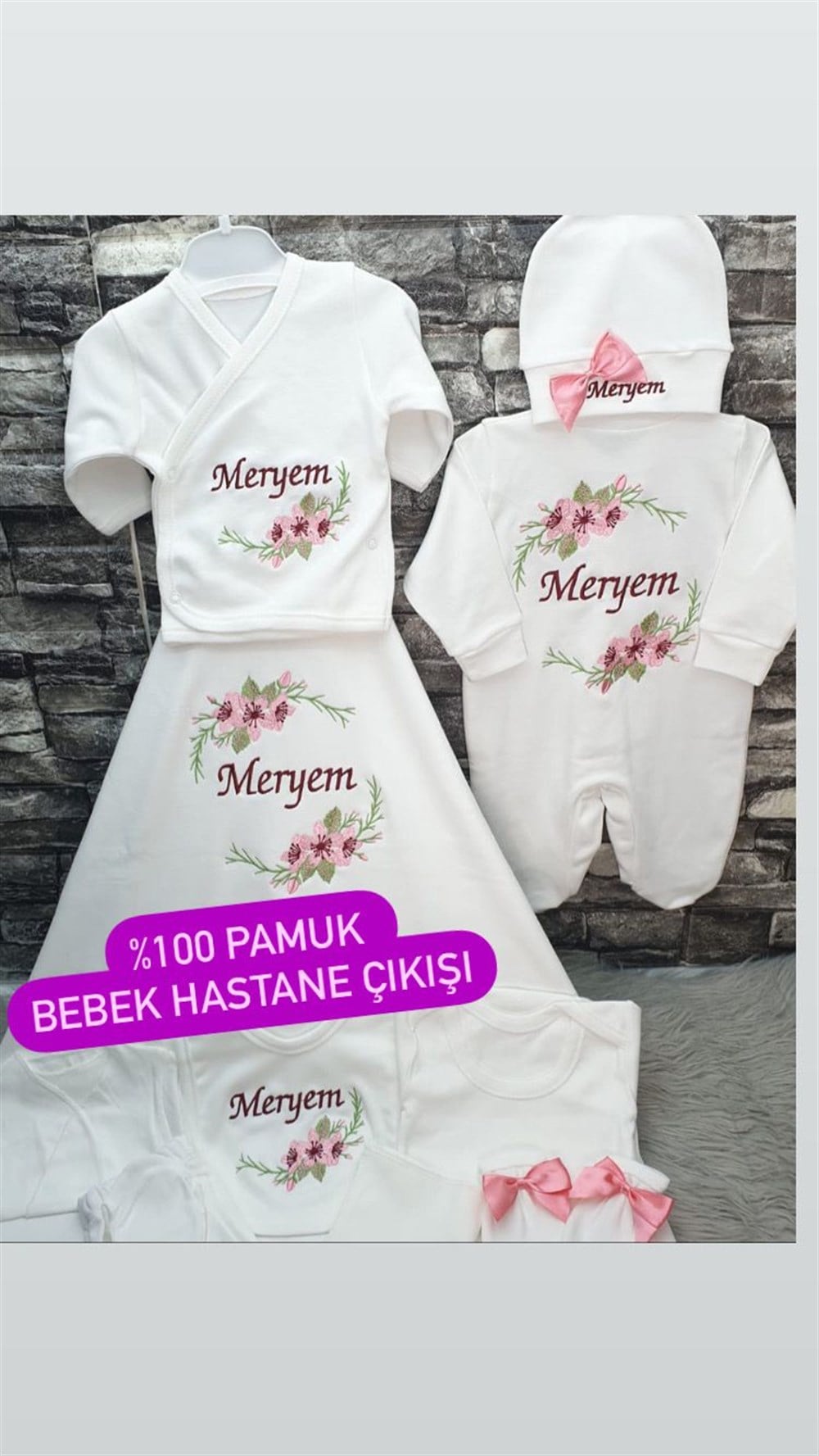 İSME ÖZEL 10 PARÇA PENYE BATTANİYELİ HASTENE ÇIKIŞI