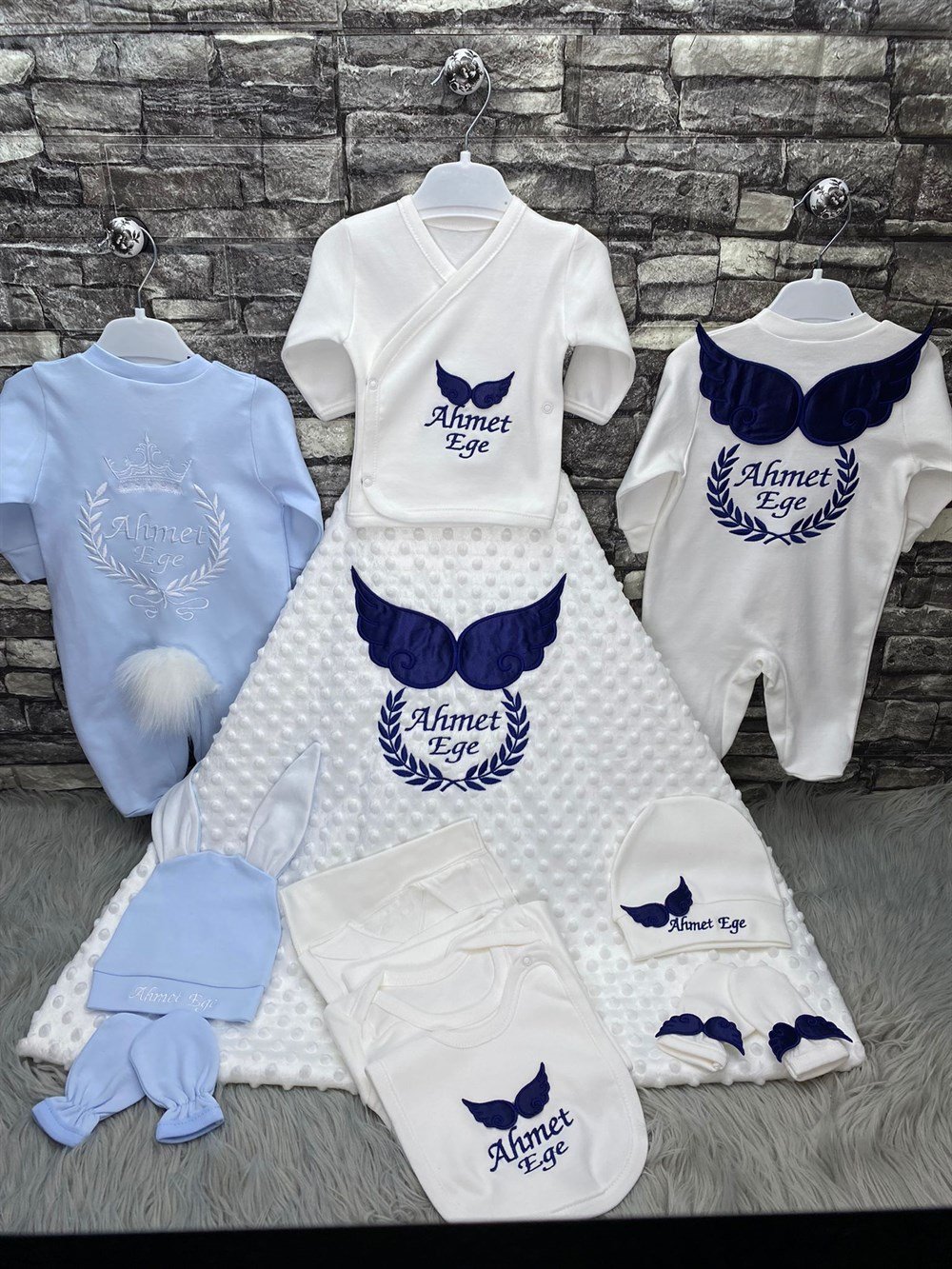 İsme Özel 13 Parça Nohut battaniyeliHastane Çıkışı