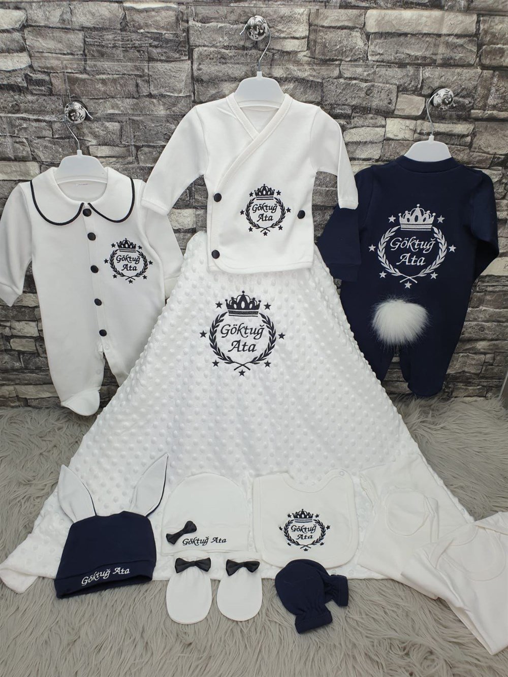 İsme Özel 13 Parça Nohut battaniyeliHastane Çıkışı