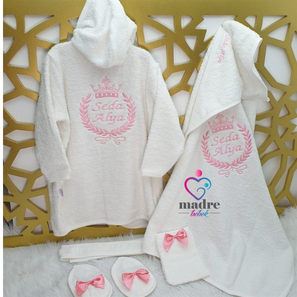 İsme Özel 4 Parça Bornoz Set