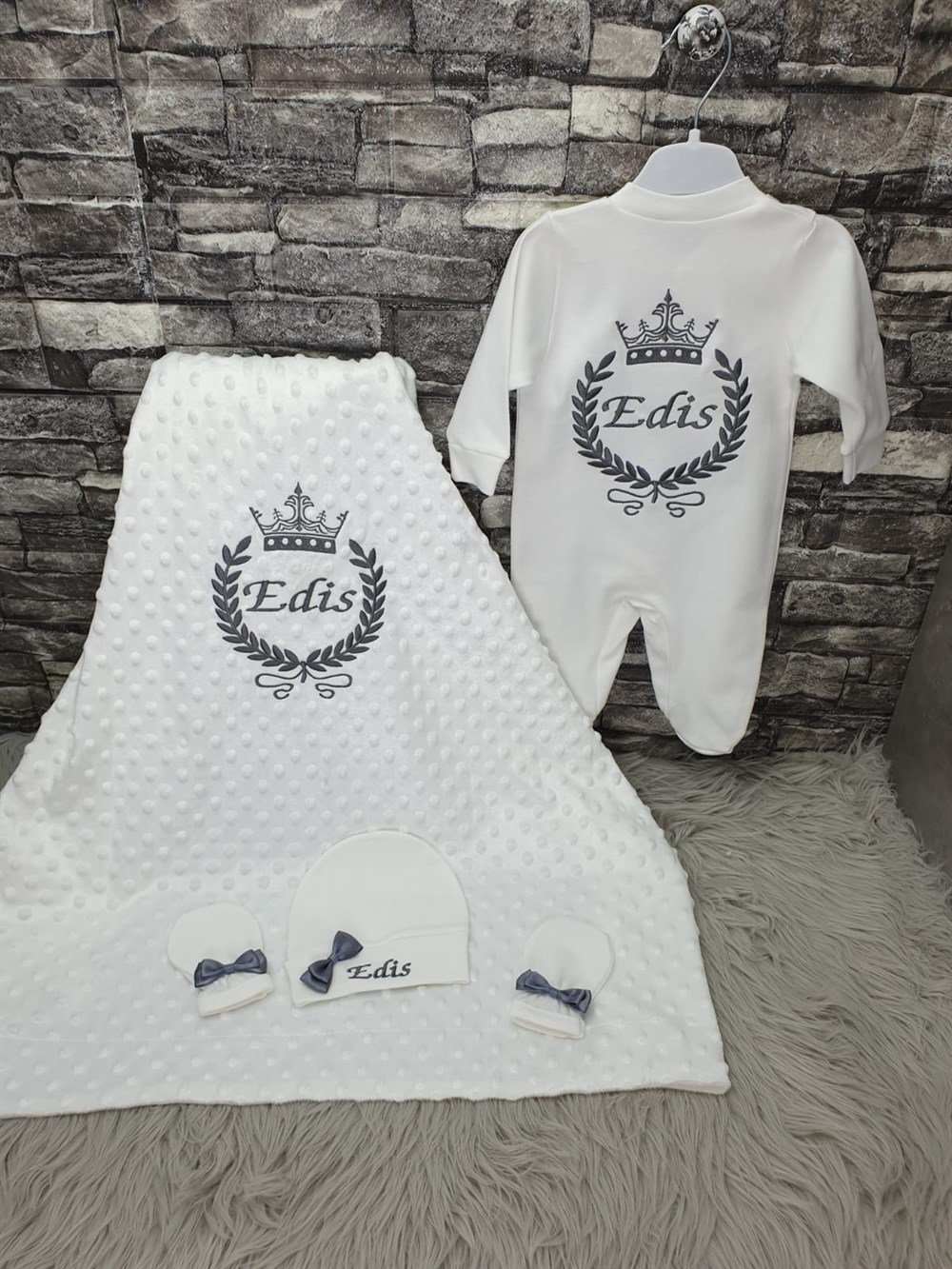 İsme Özel 4 Parça Nohut battaniyeliHastane Çıkışı