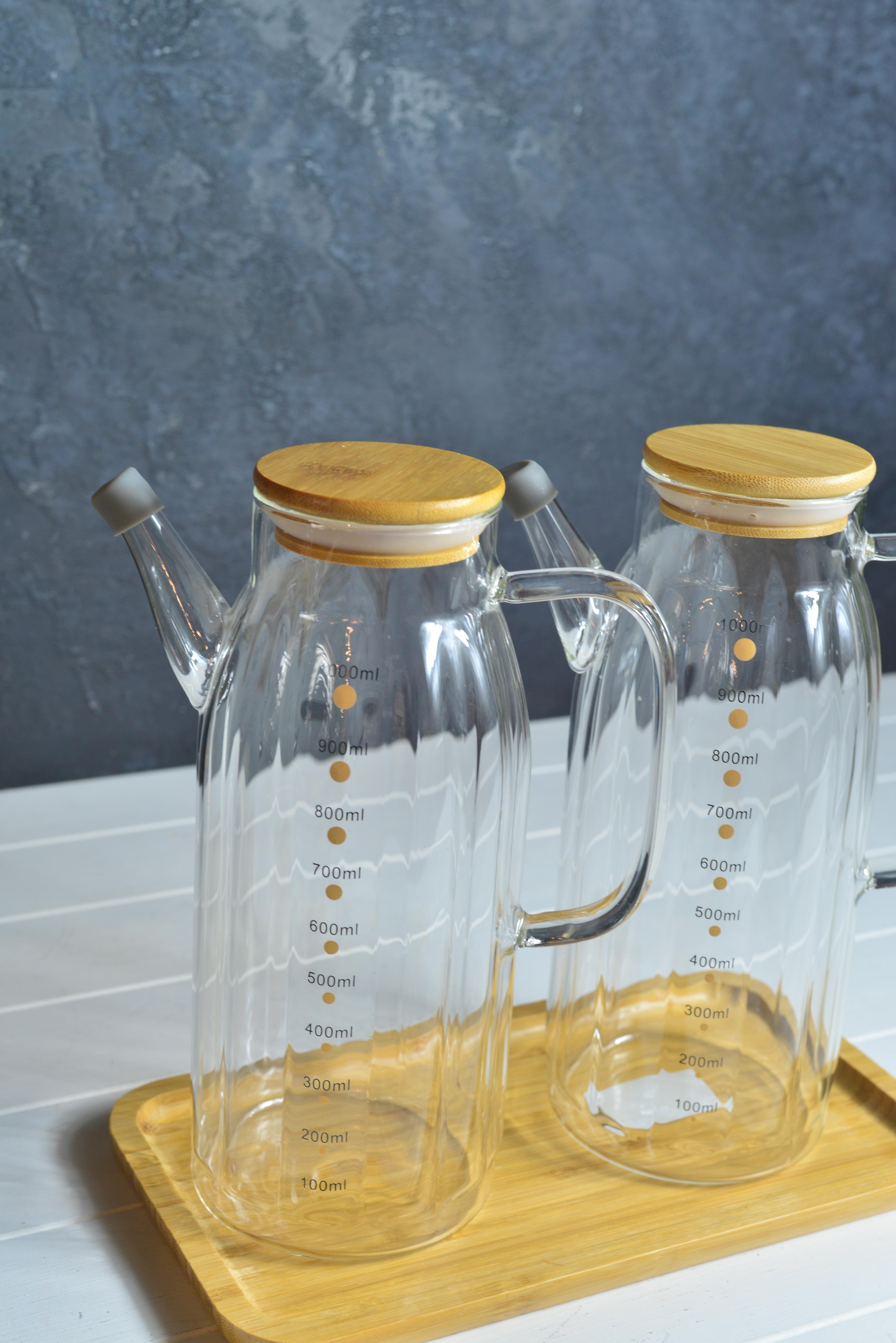 2 li Bambu Kapaklı Roque Yağlık 1000 Ml