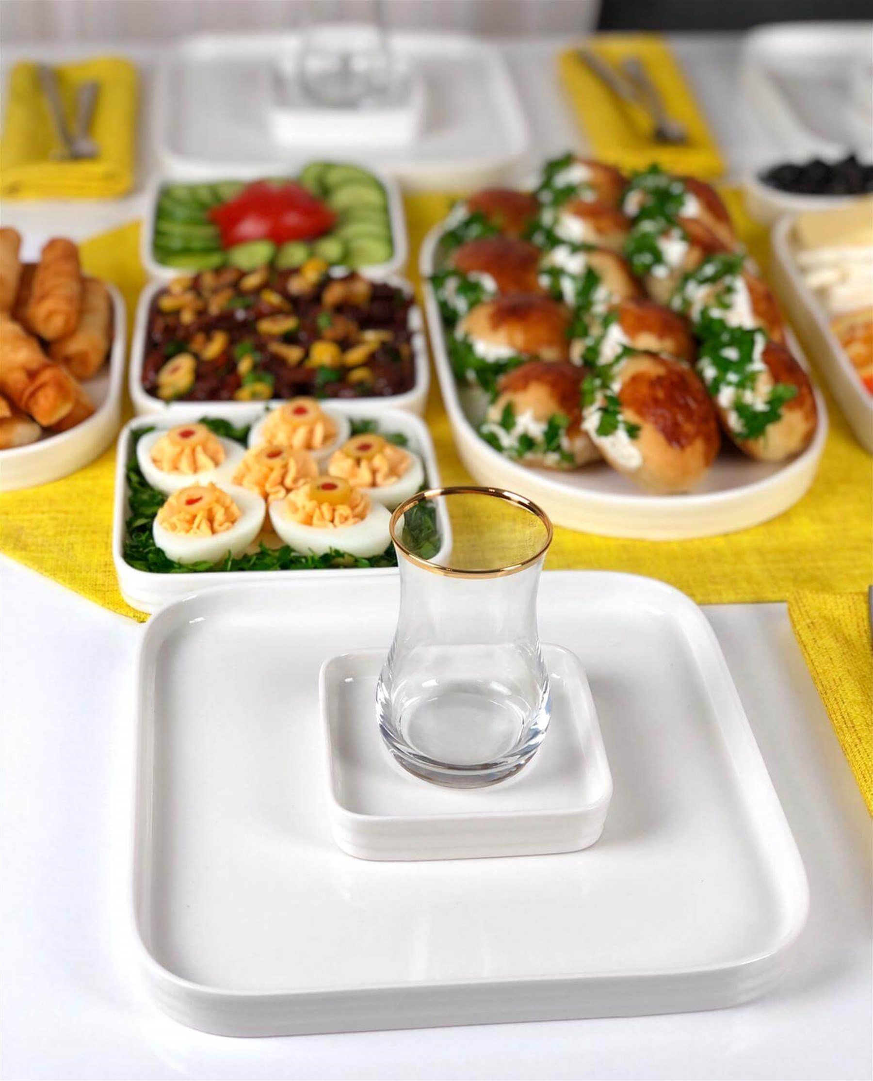 25 Parça 6 Kişilik Porselen Kahvaltı Takımı