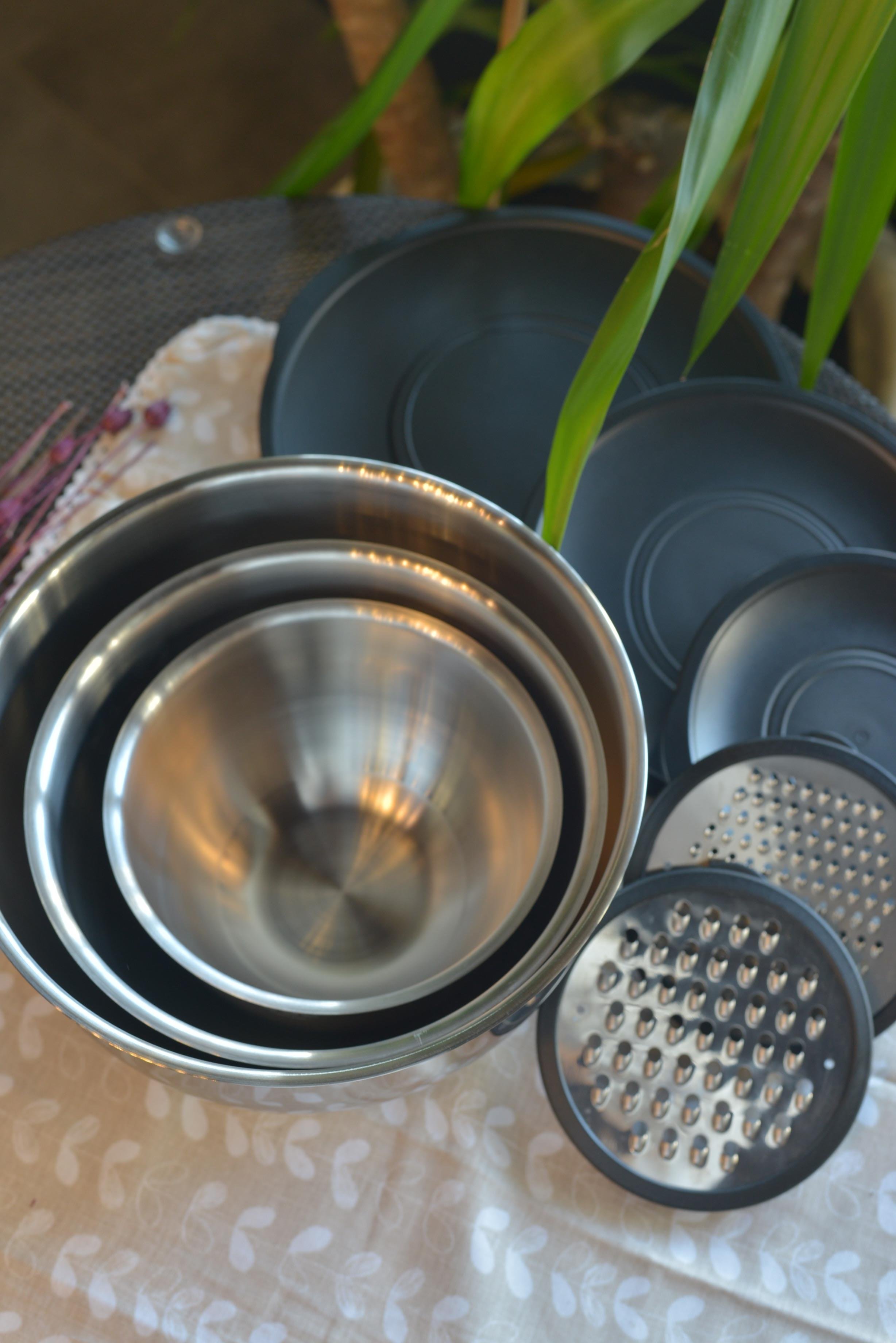 3 Lü 9 Parça Çelik Rendeli Çırpma Seti