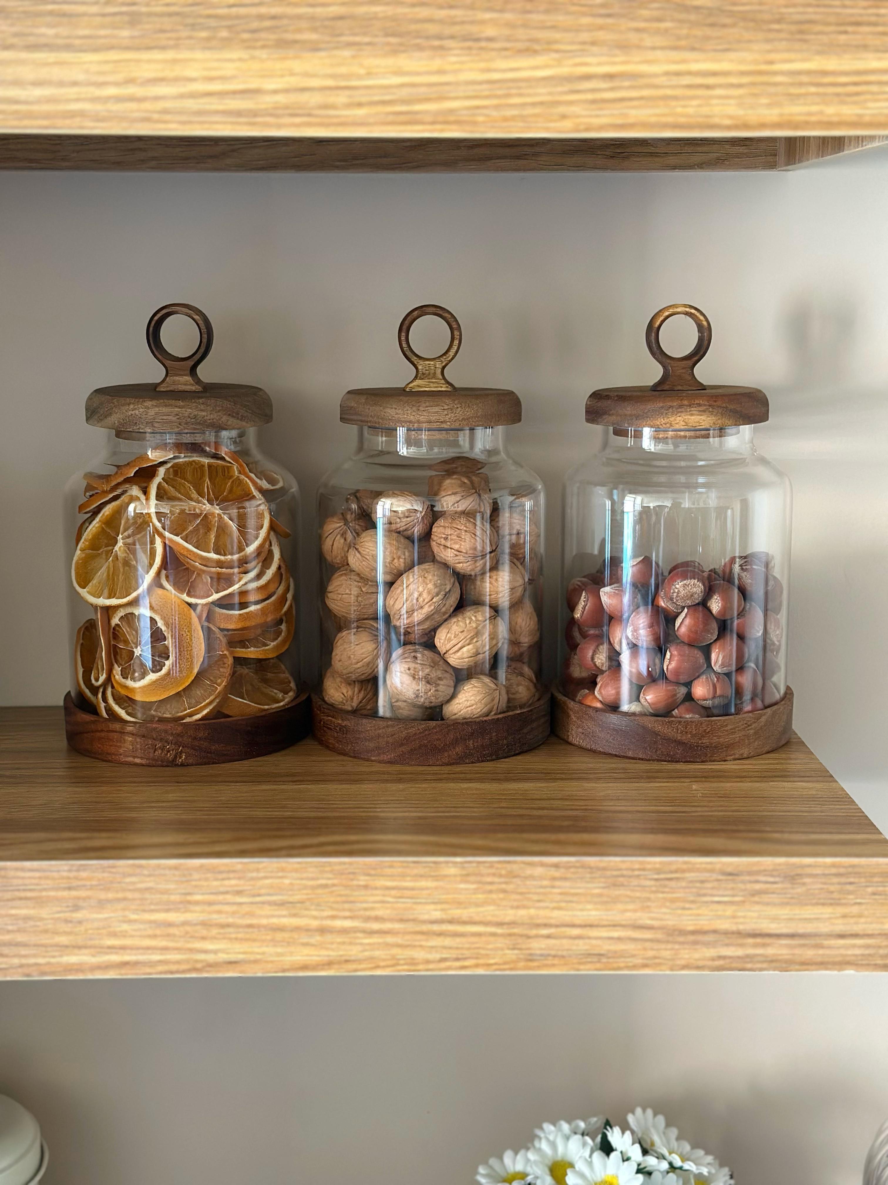 3 Lü Akasya Pinterest Lily Borosilikat Cam Kavanoz Seti