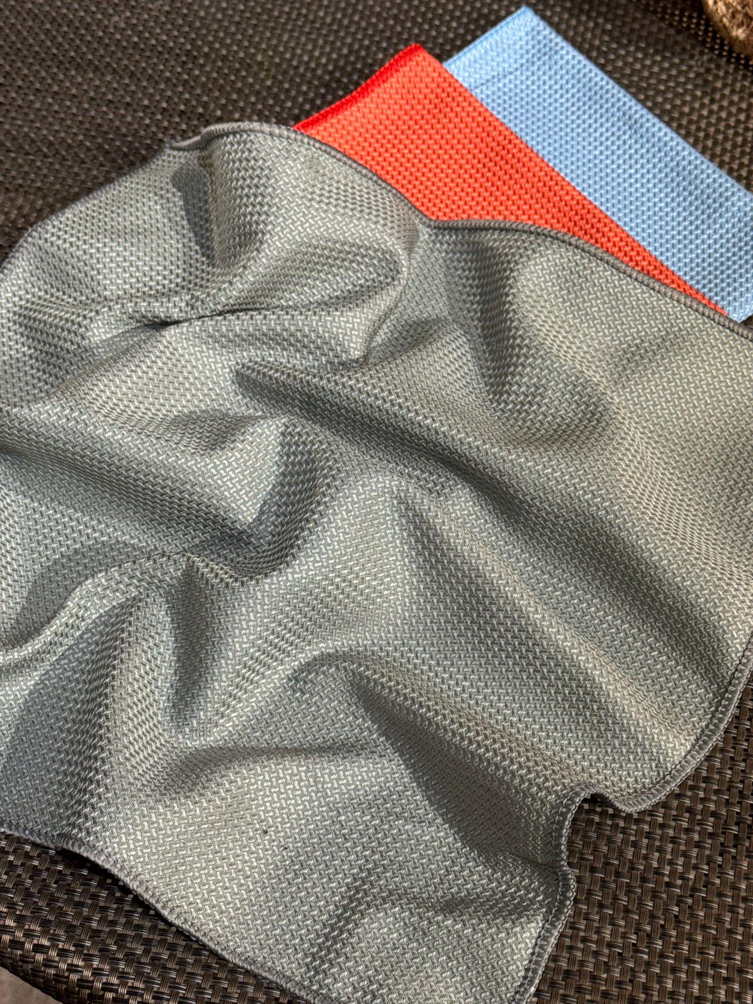 3 Lü Mikrofiber Cam Temizlik Bezi Renkli - 40x40 cm