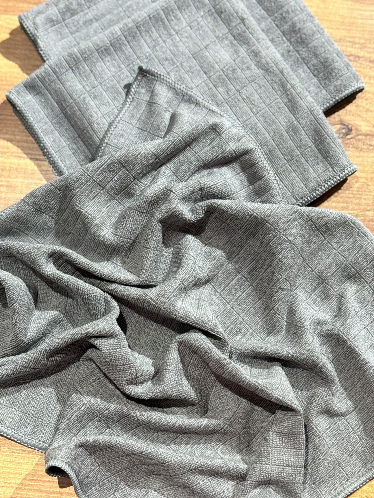 3 Lü Mikrofiber Temizlik Bezi Gri - 40x40 cm