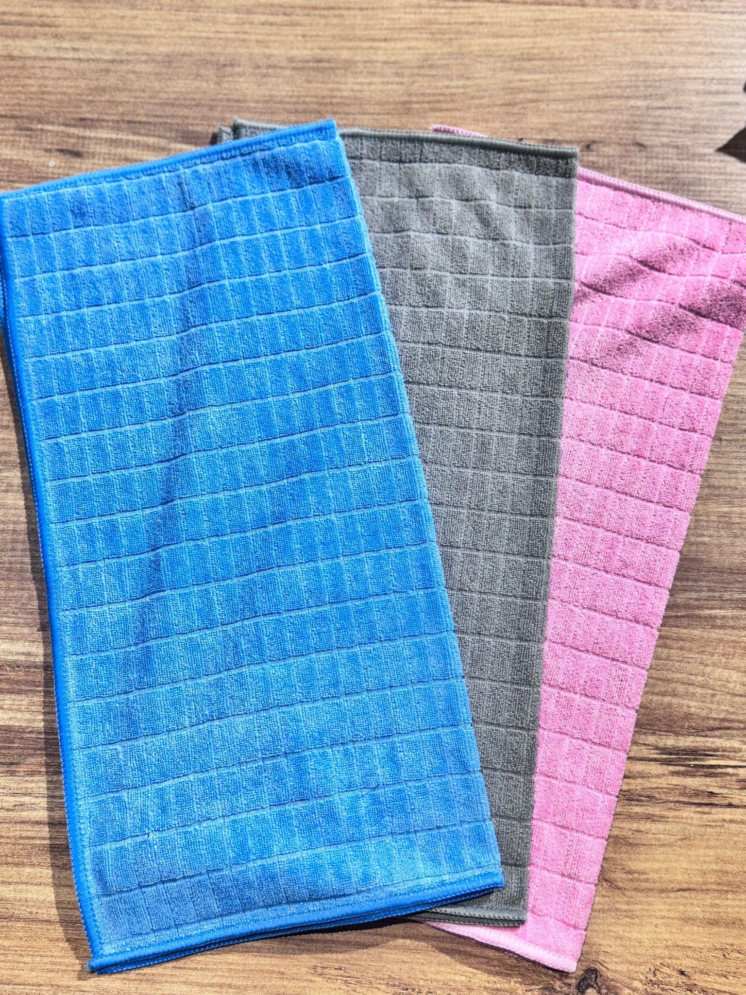 3 Lü Mikrofiber Temizlik Bezi Renkli - 40x40 cm