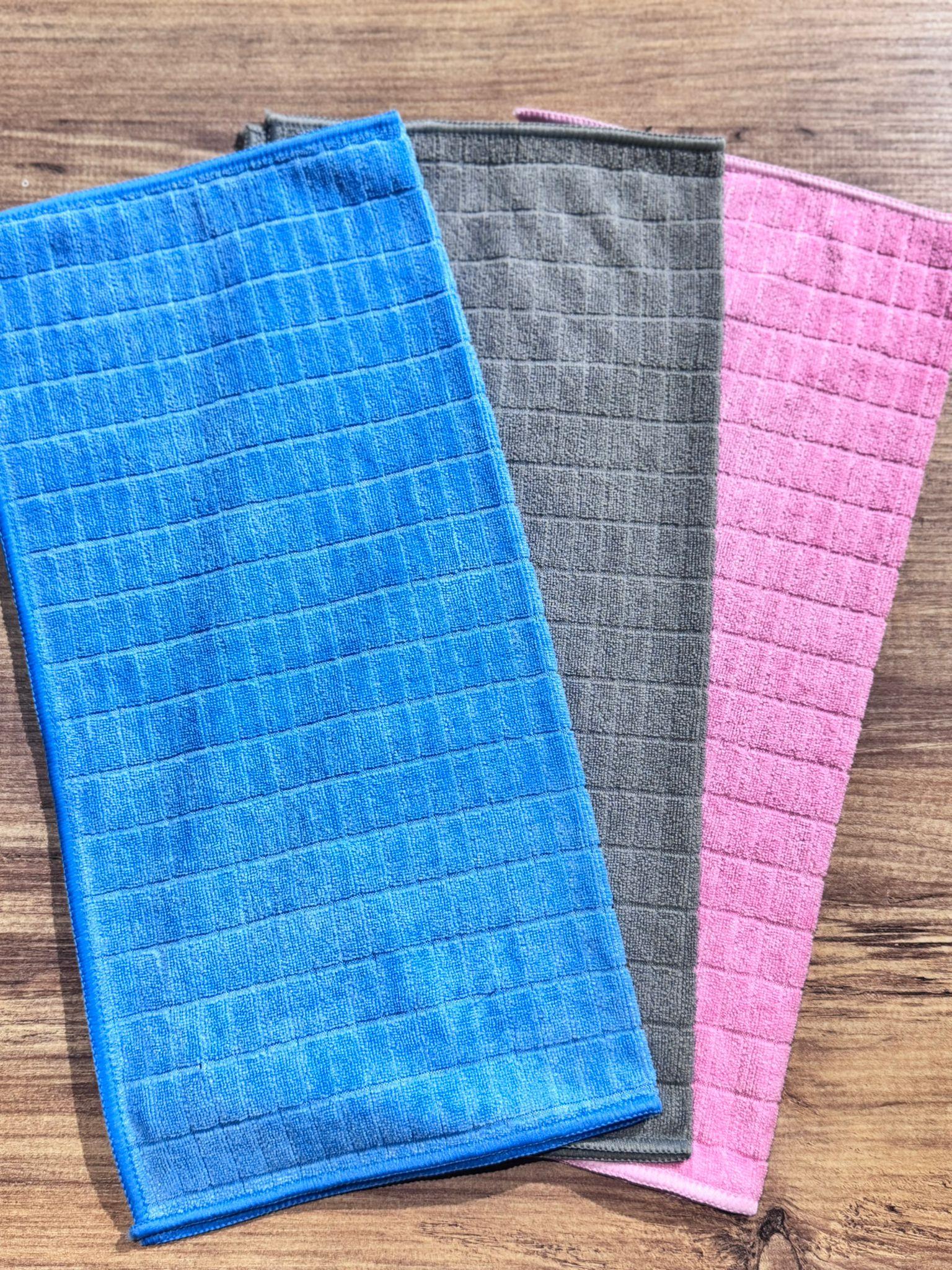 3 Lü Mikrofiber Temizlik Bezi Renkli - 40x40 cm