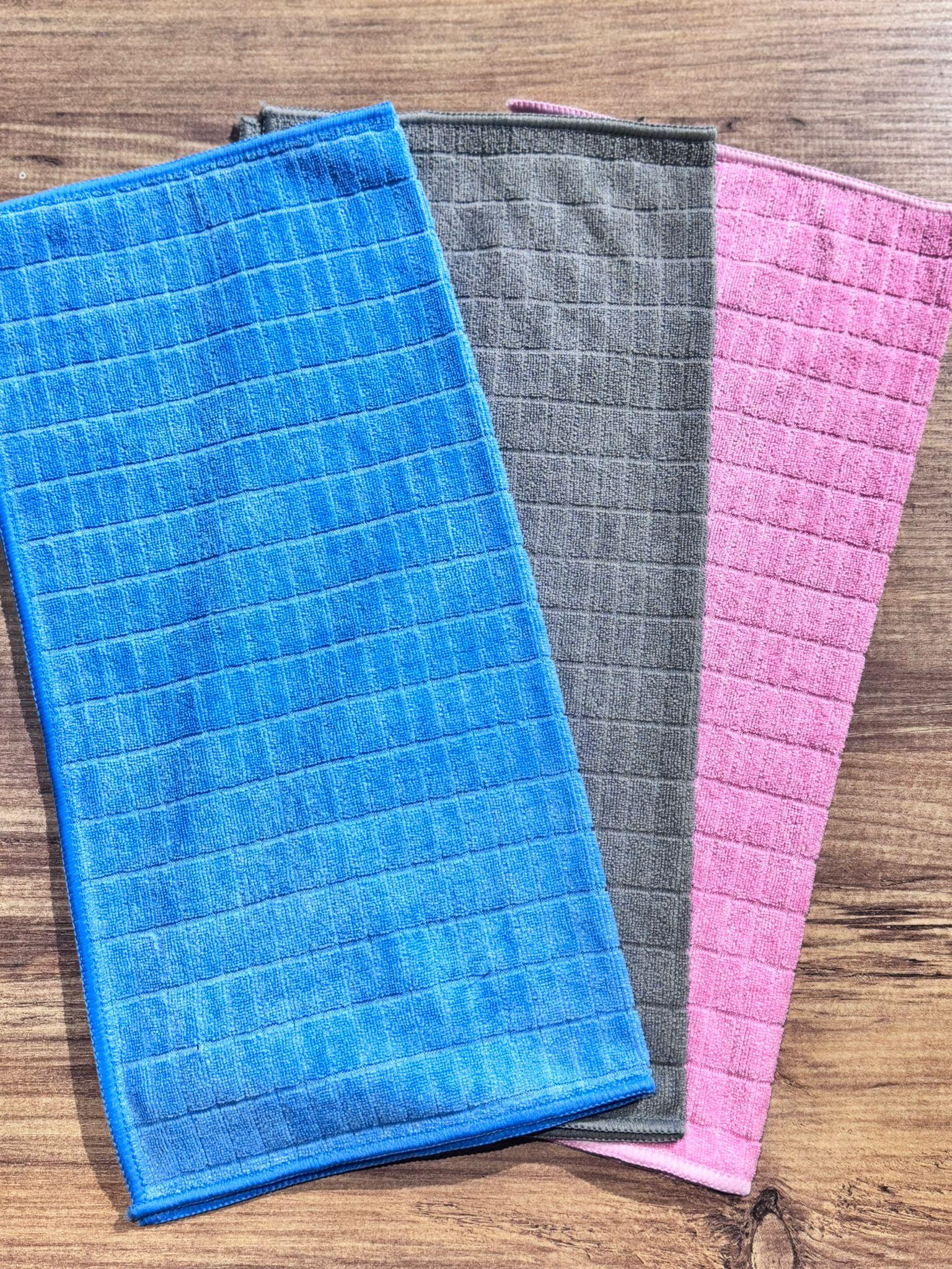 3 Lü Mikrofiber Temizlik Bezi Renkli - 40x40 cm