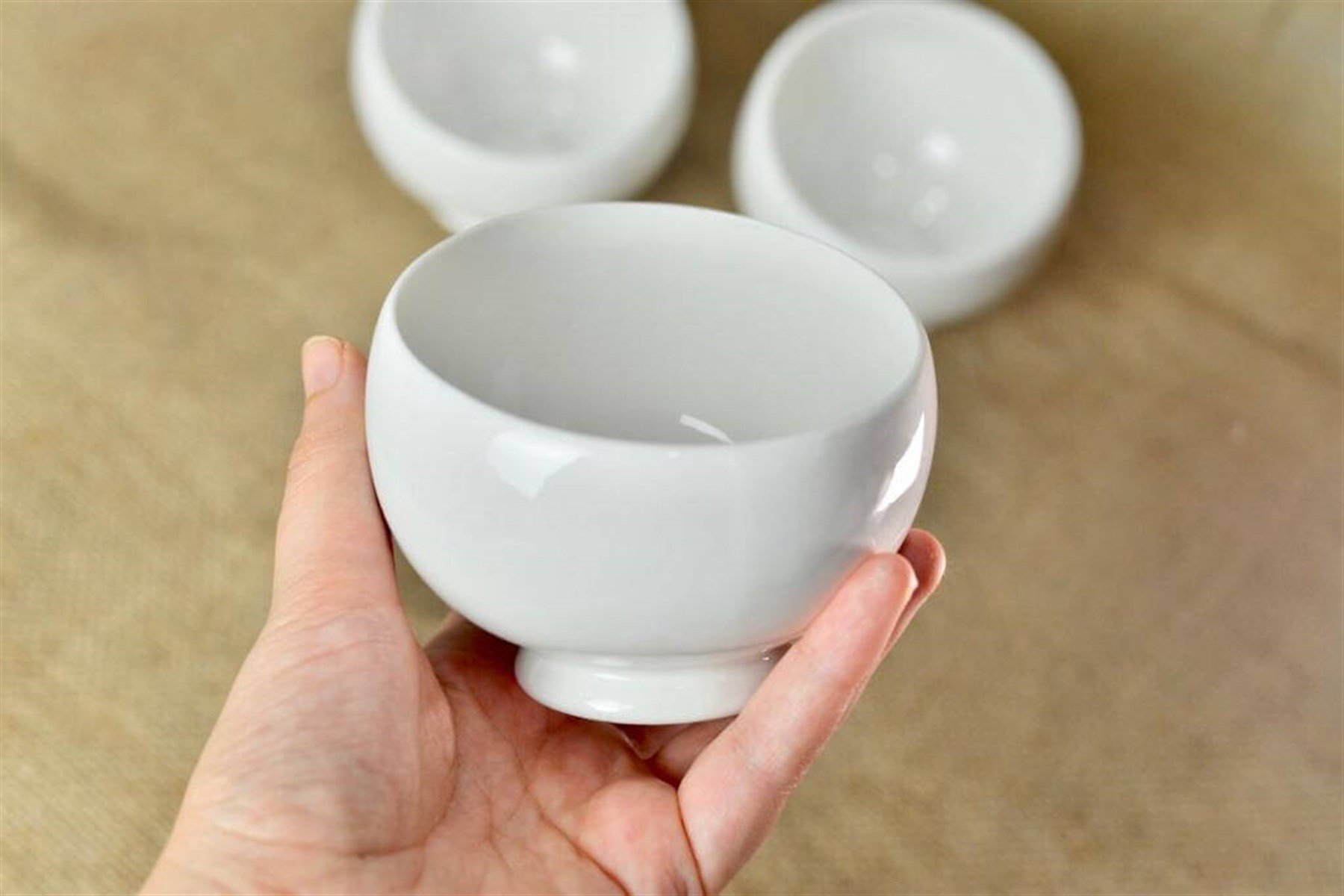 3 Lü Porselen Yan Kase