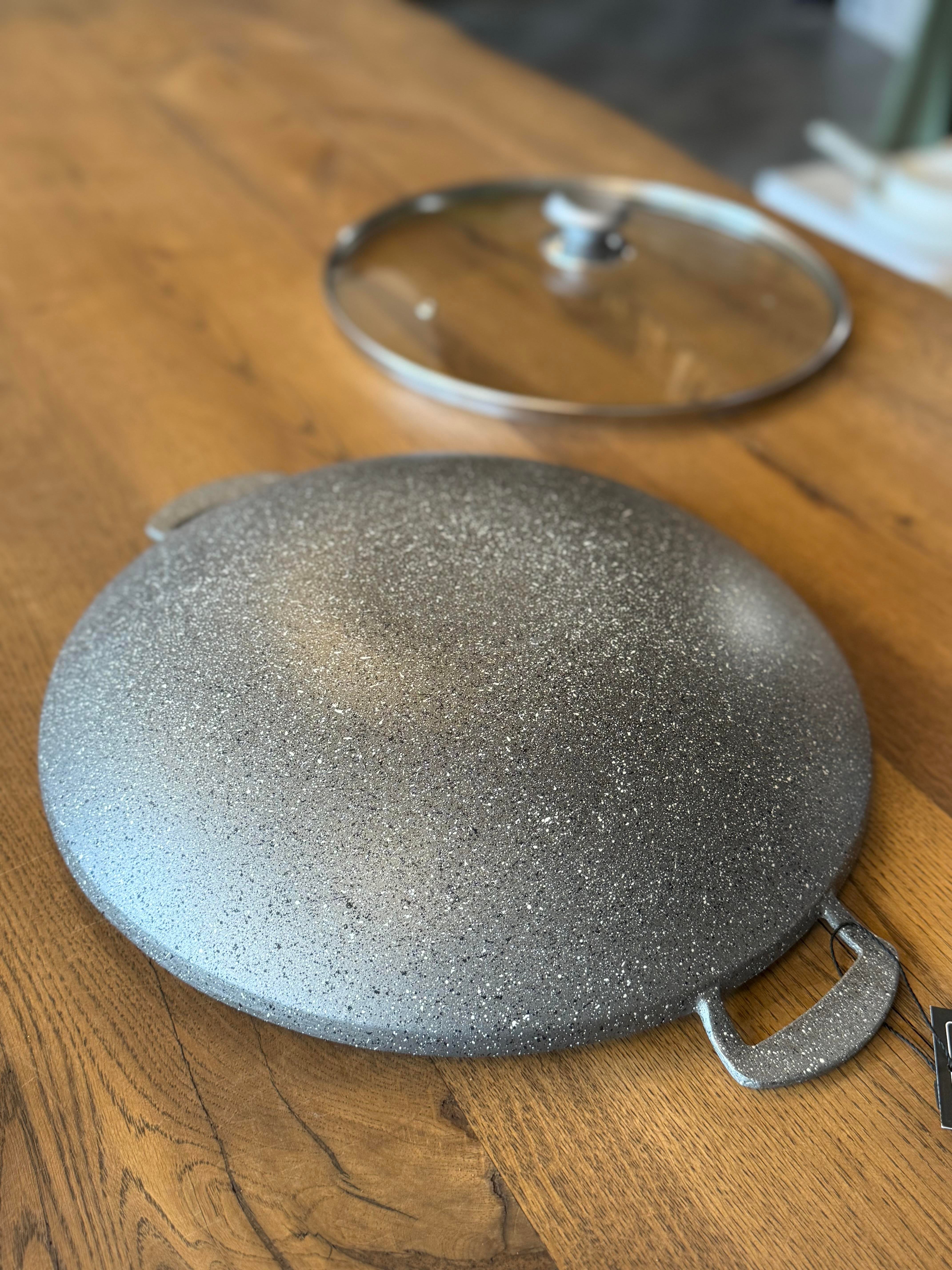 34 cm Döküm Granit Saç Tava / Gri