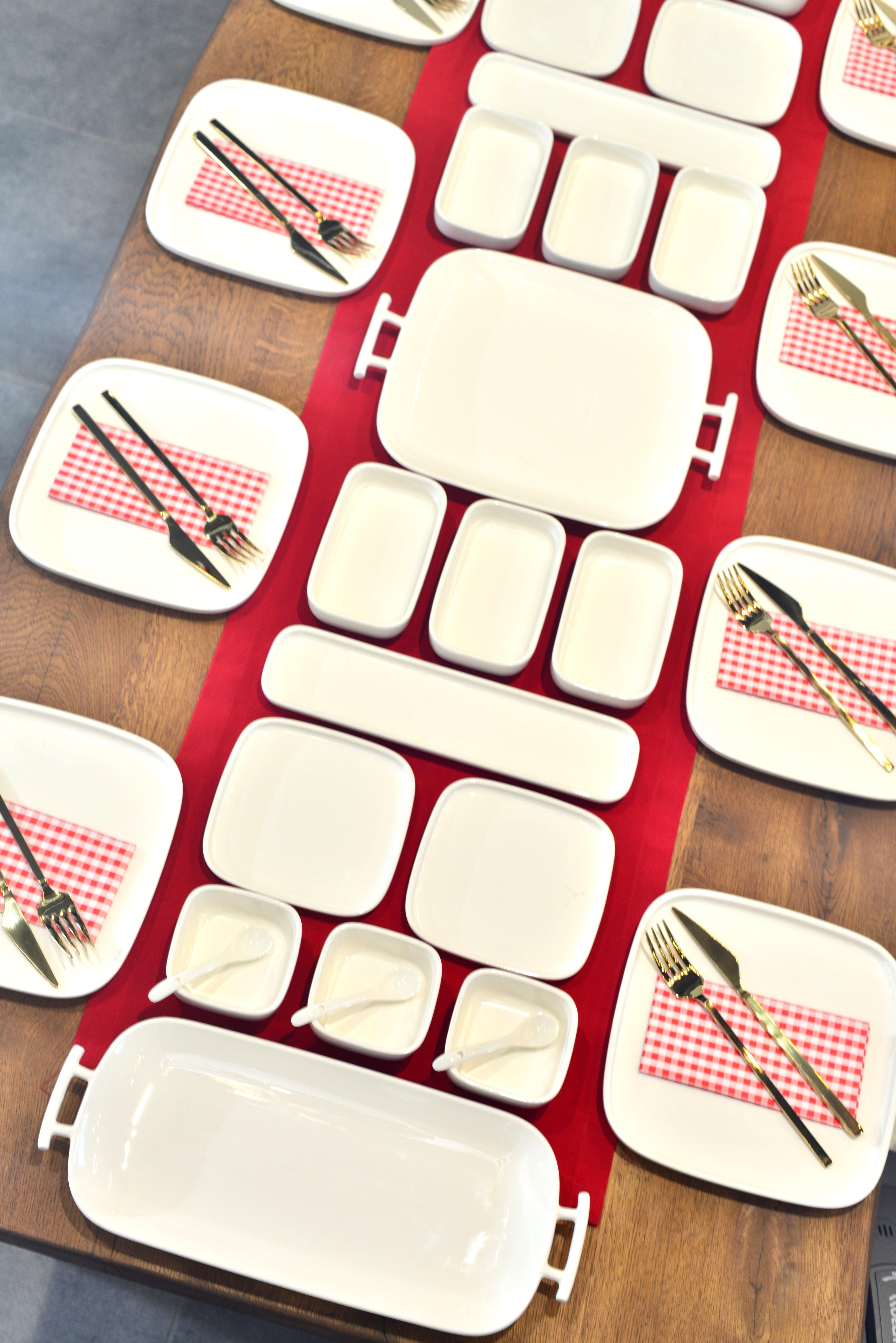 35 Parça 8 kişilik Porselen Kahvaltı / Yemek Seti 