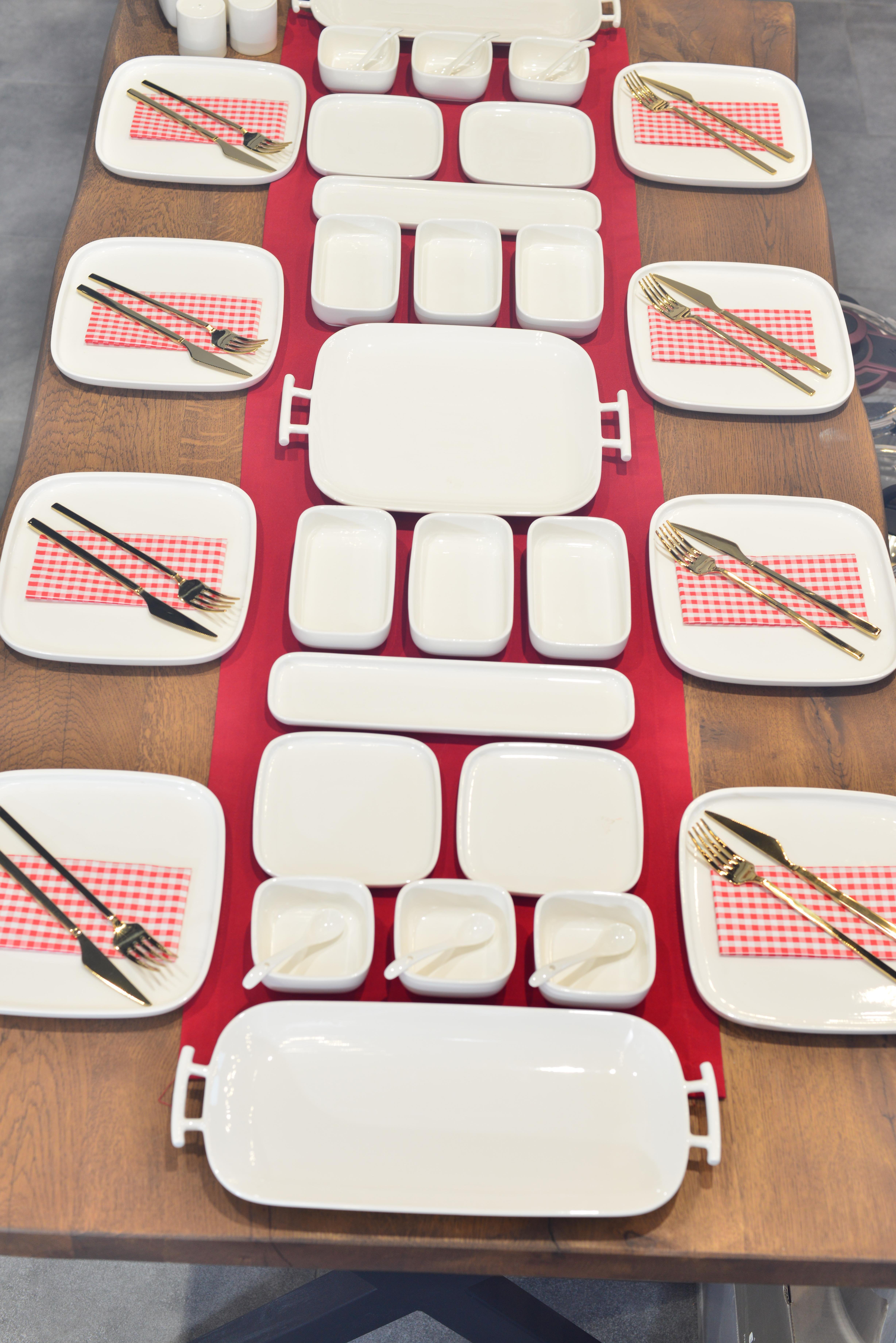 35 Parça 8 kişilik Porselen Kahvaltı / Yemek Seti 