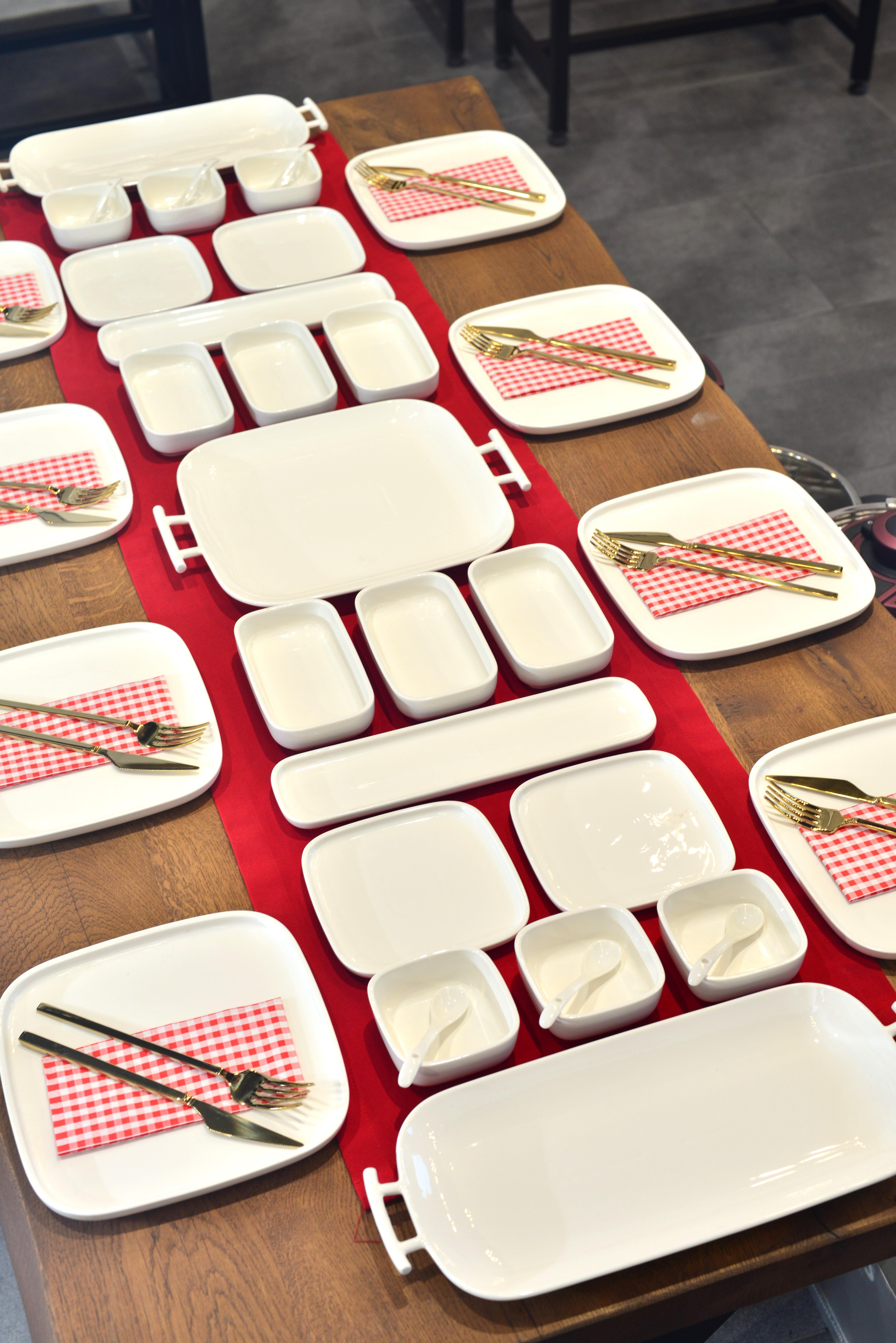 35 Parça 8 kişilik Porselen Kahvaltı / Yemek Seti 