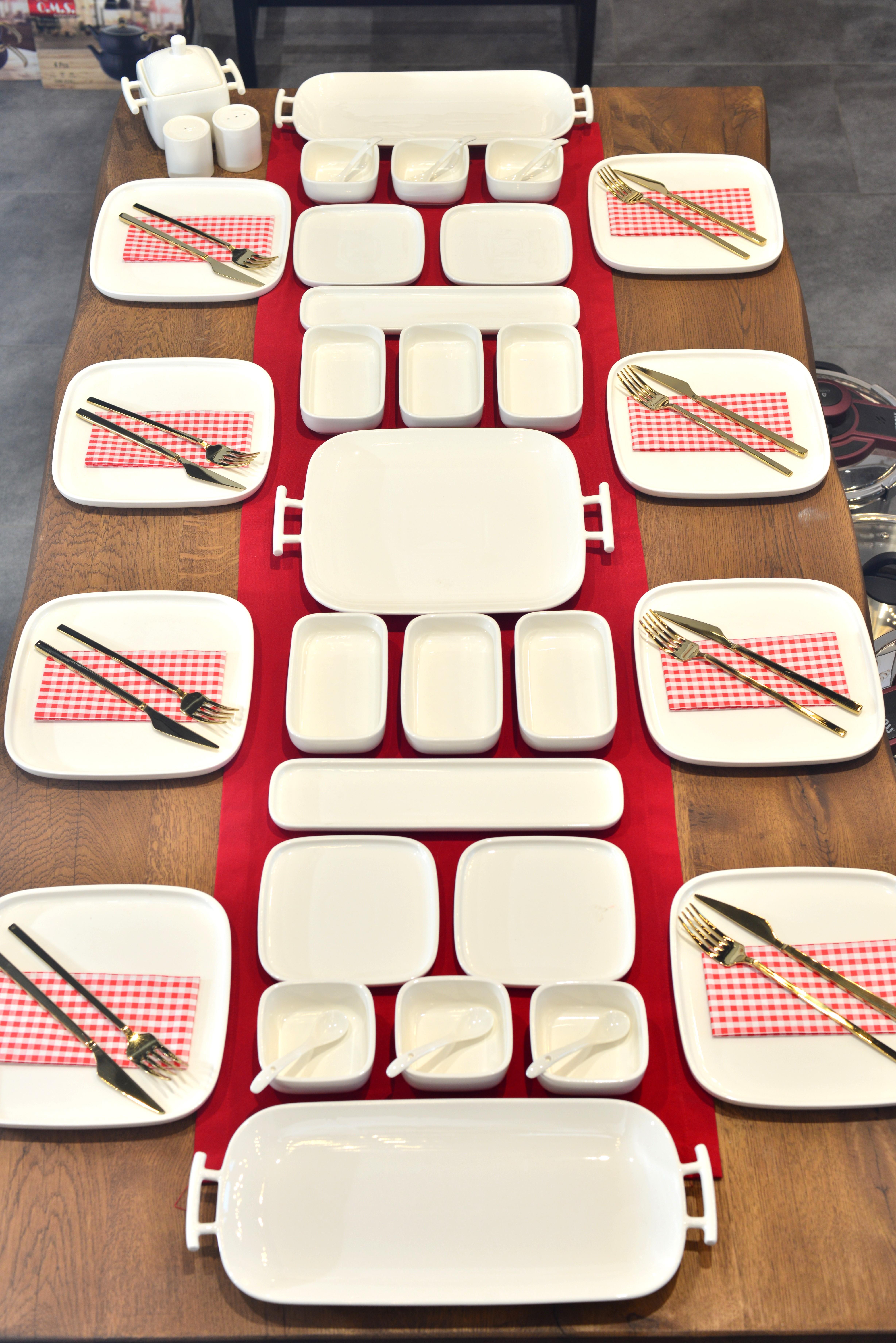 35 Parça 8 kişilik Porselen Kahvaltı / Yemek Seti 