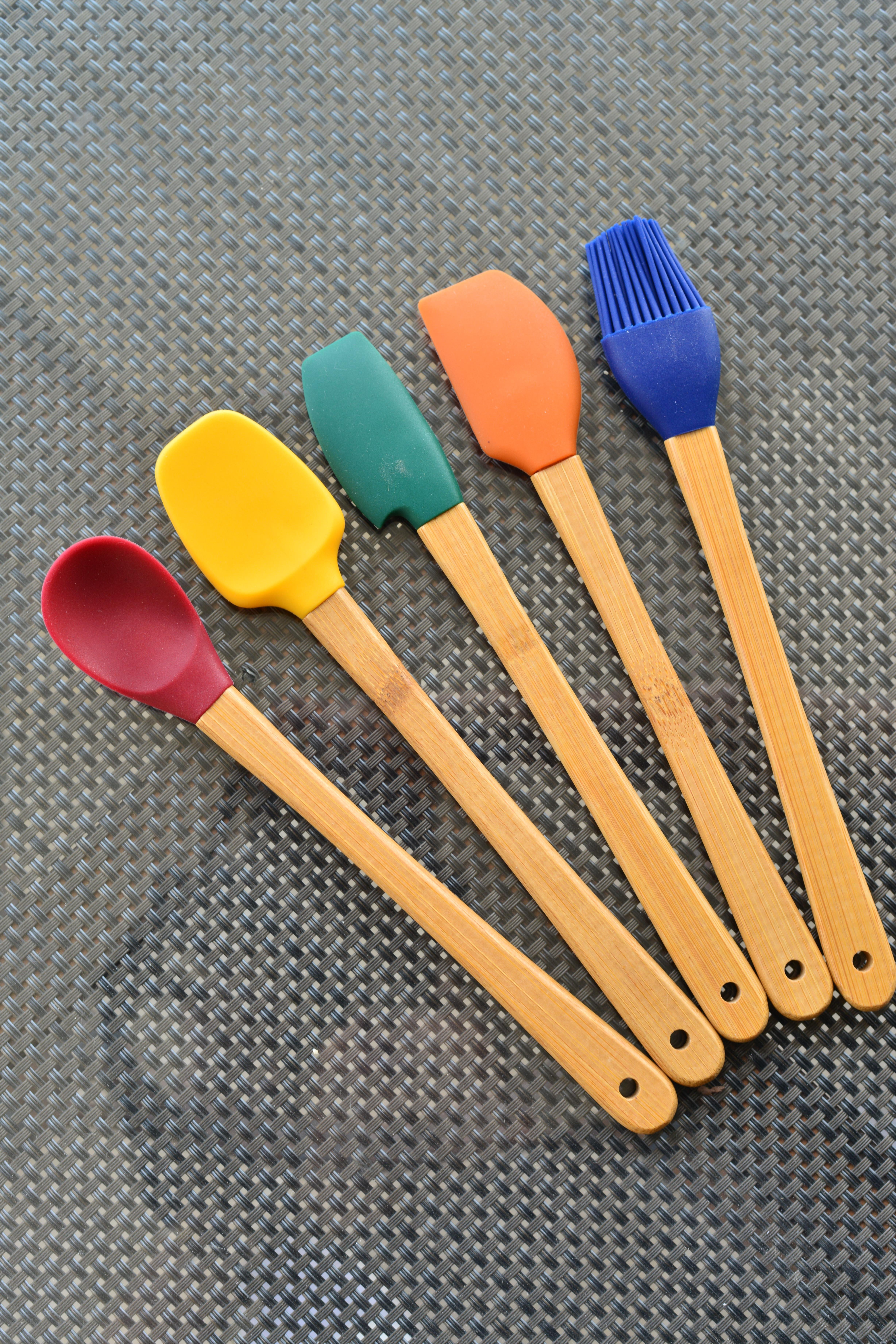 5 Li Mini Bambu Spatula Seti
