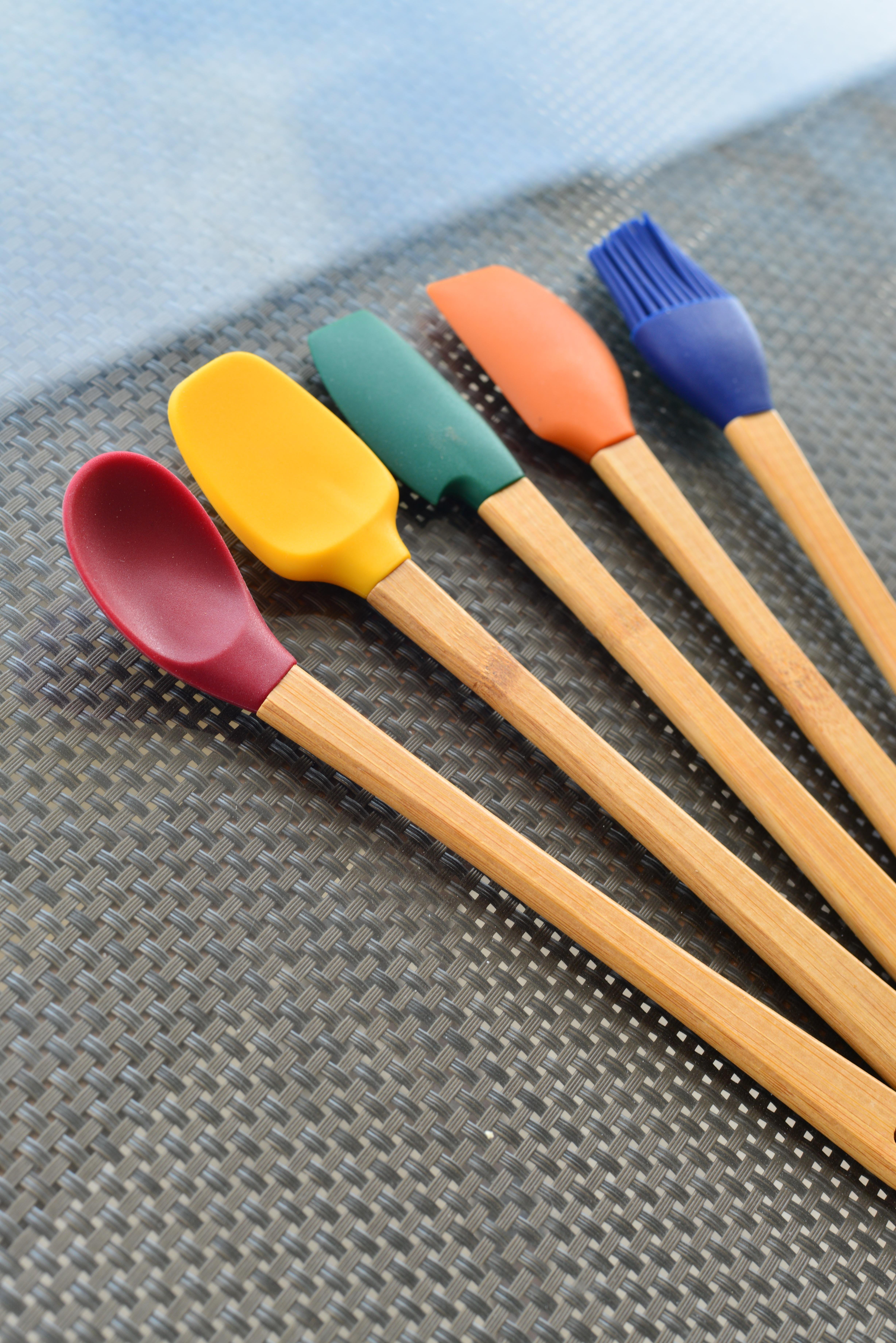 5 Li Mini Bambu Spatula Seti