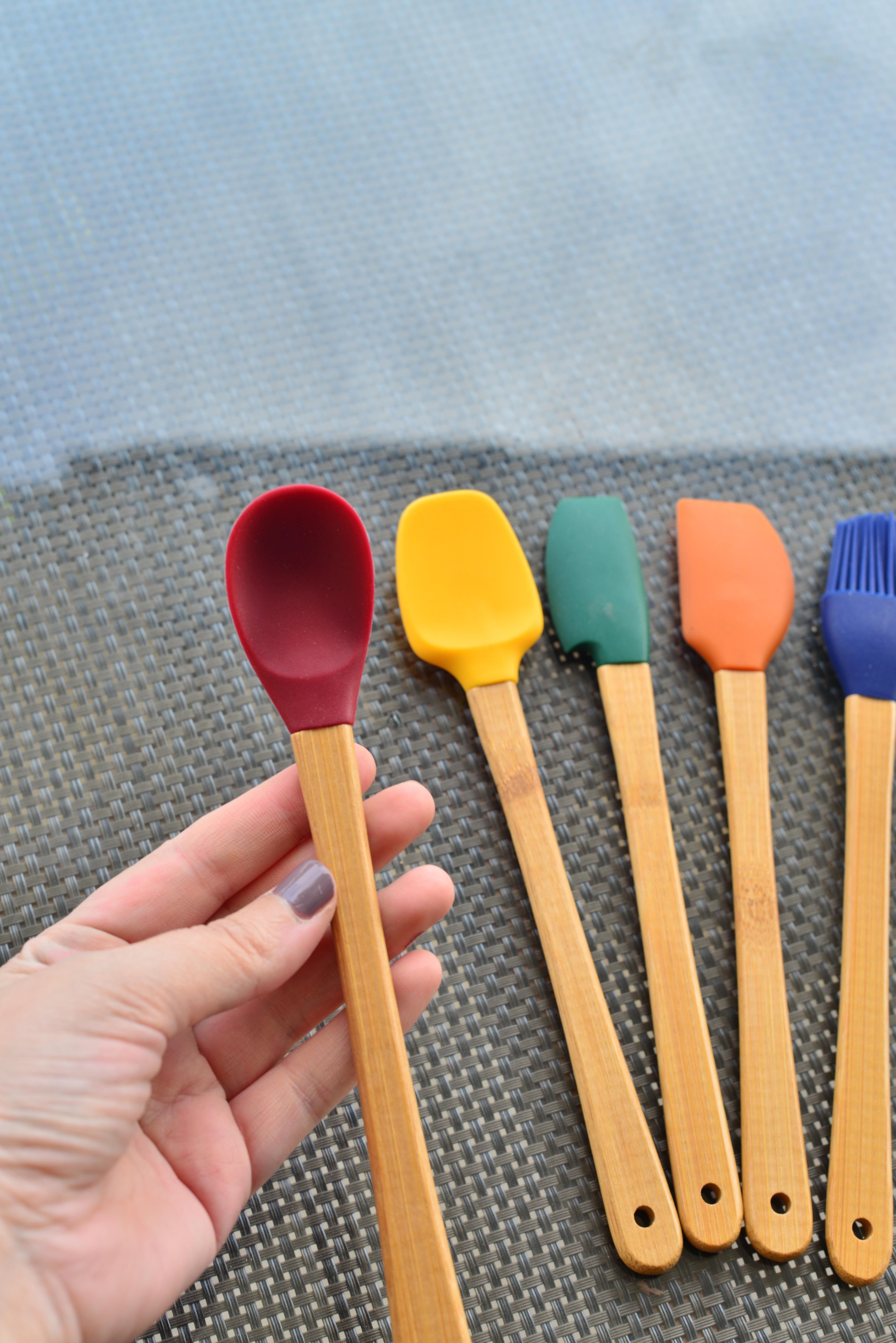 5 Li Mini Bambu Spatula Seti