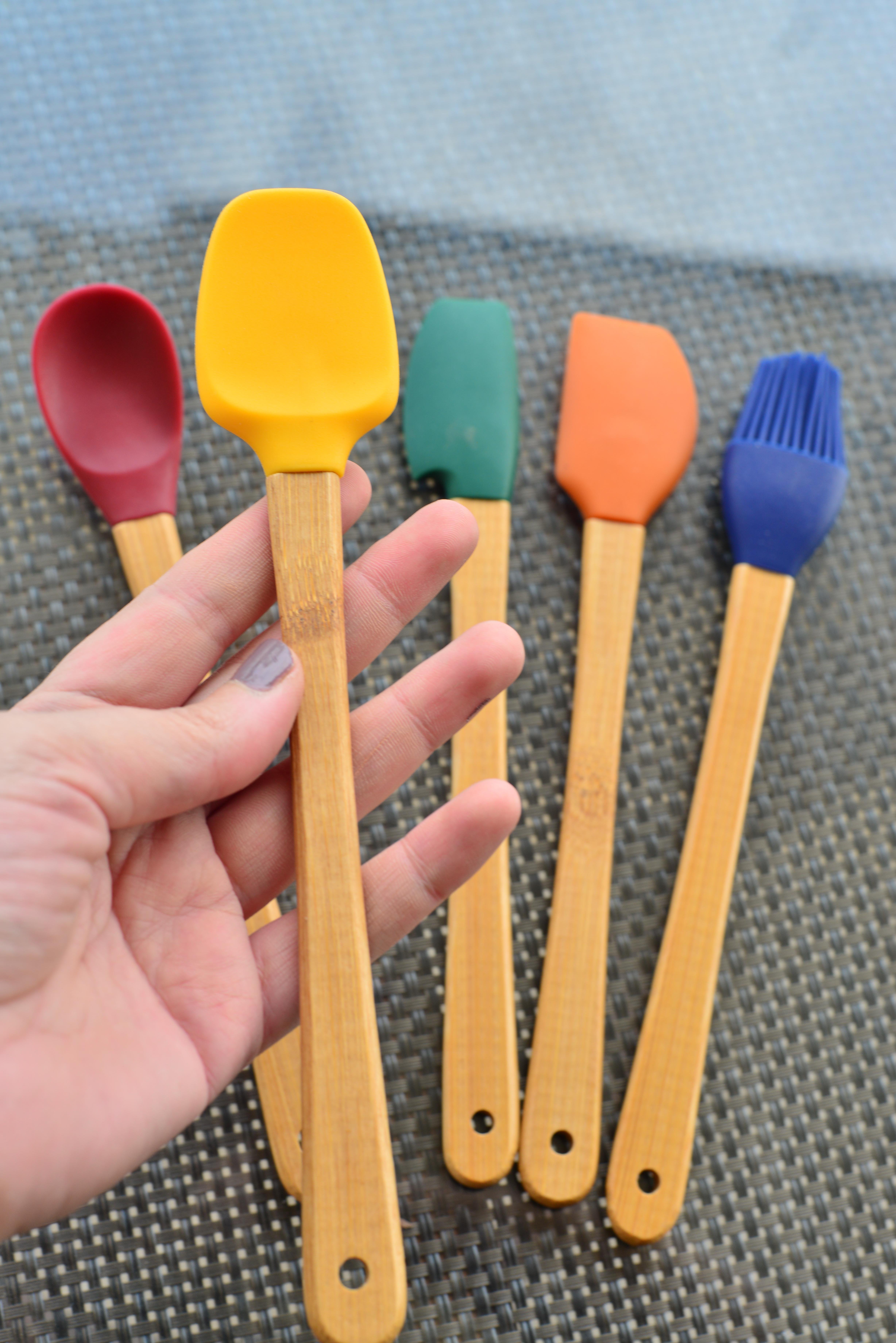 5 Li Mini Bambu Spatula Seti