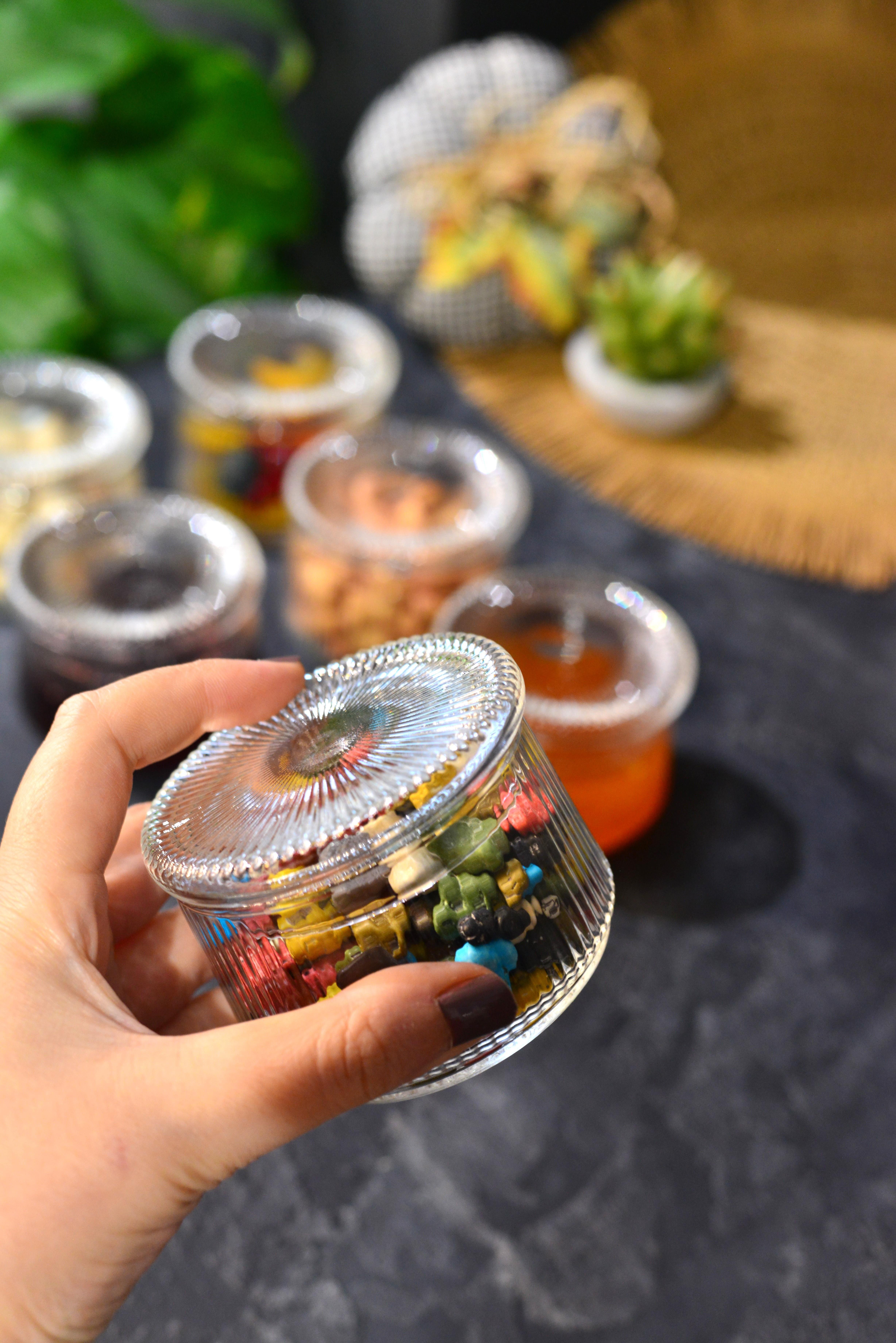 6 Lı Cam Kapaklı Kase