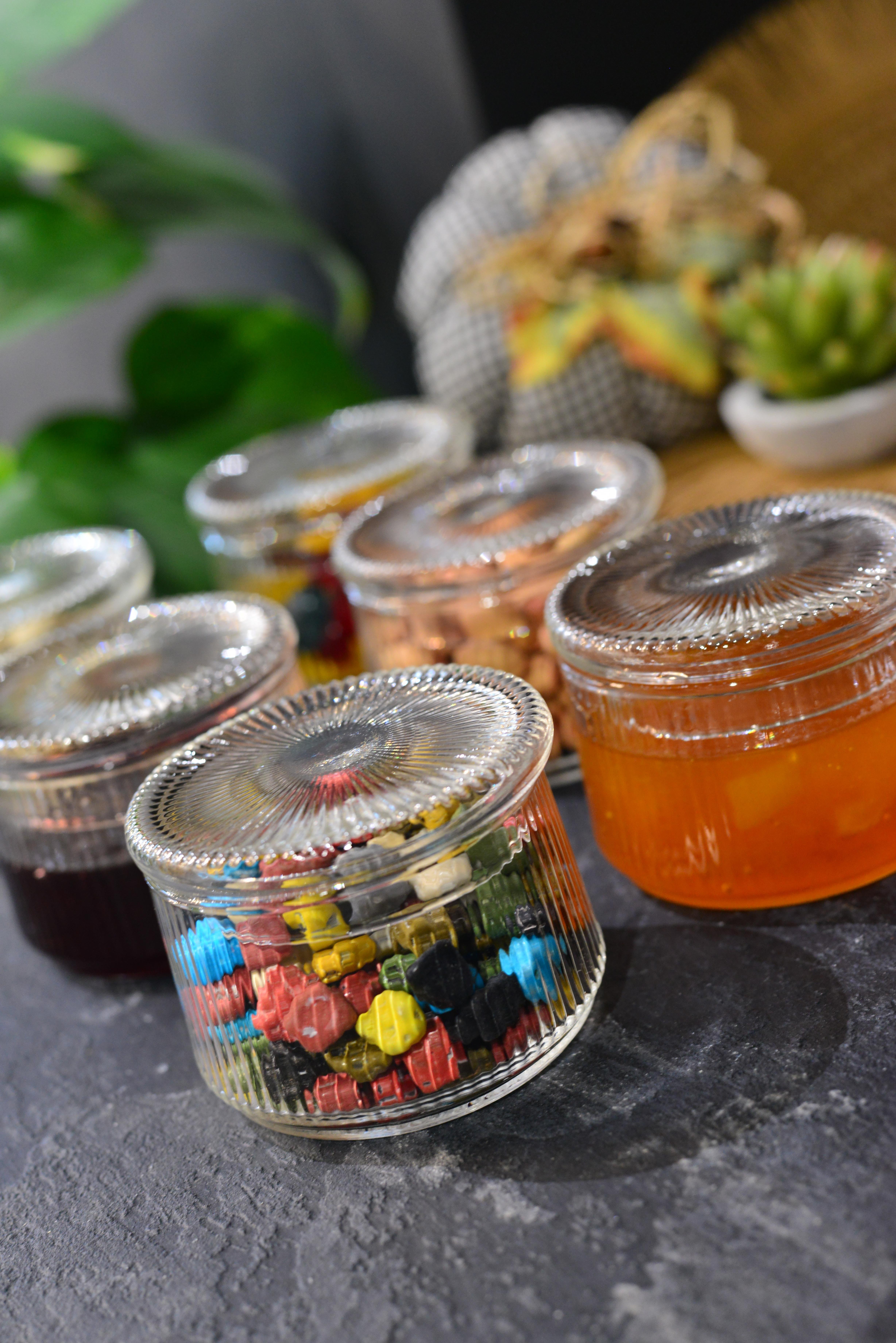 6 Lı Cam Kapaklı Kase