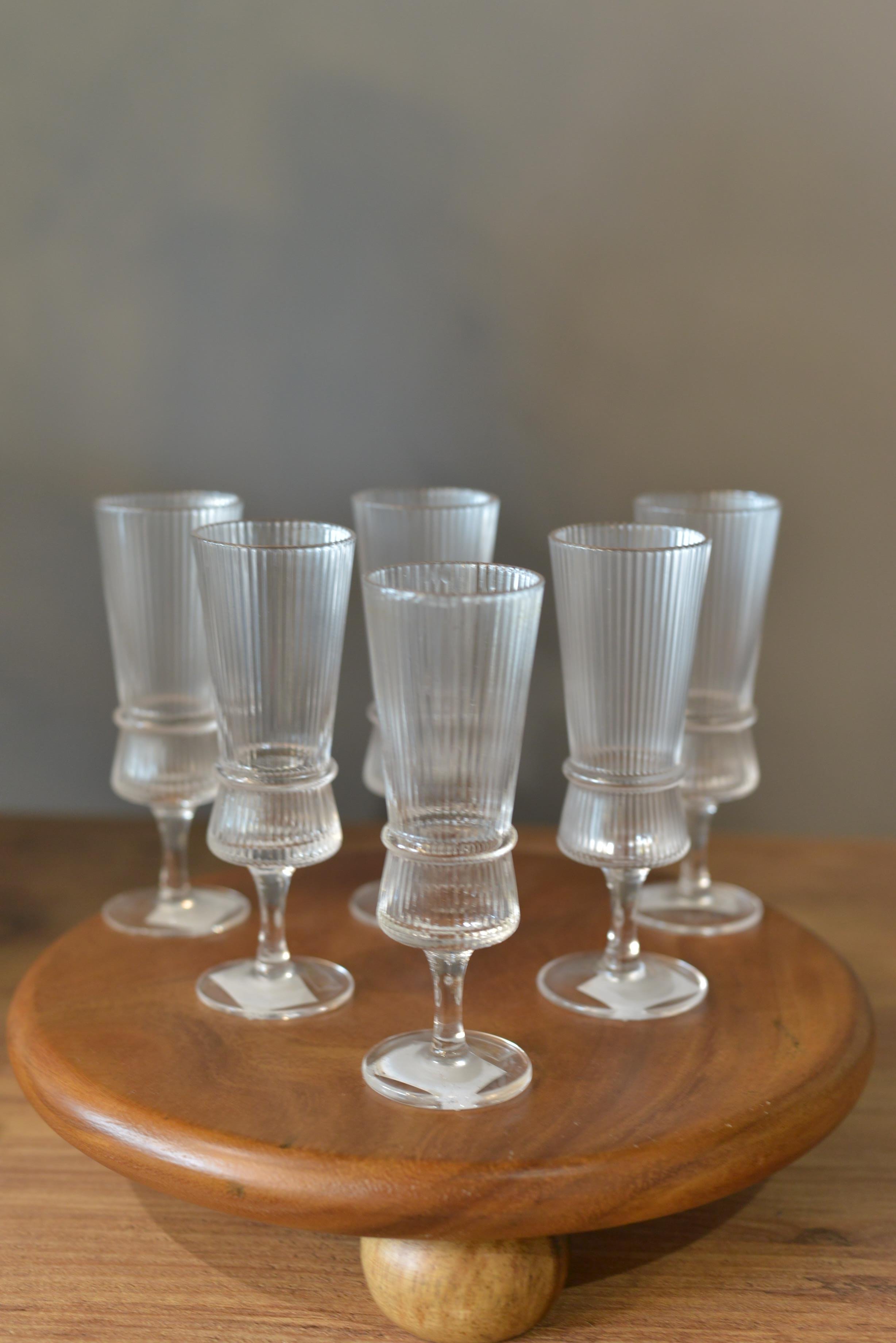 6 lı Kahve Yanı Ayaklı Cam  Bardak 100 ML