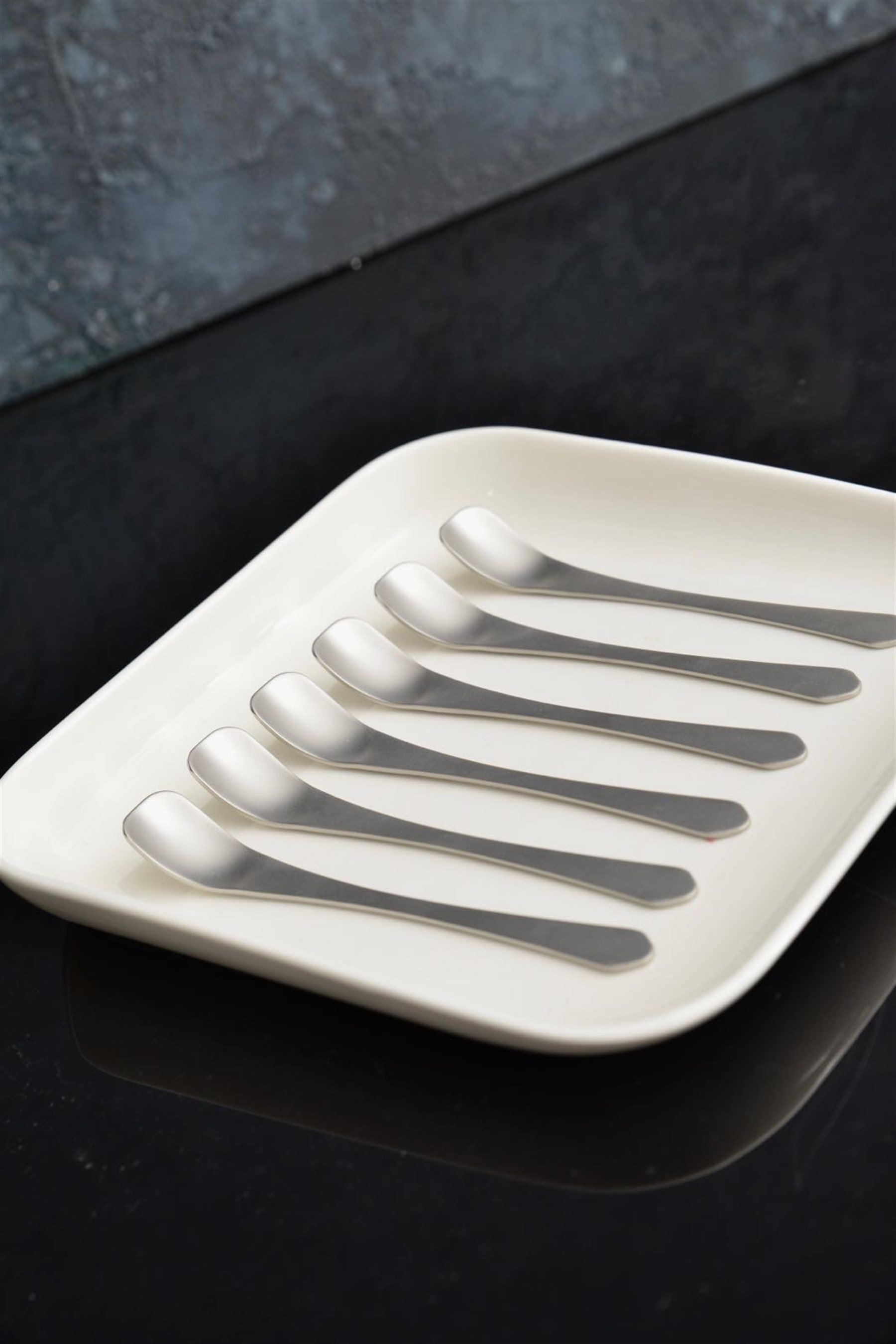 6 Lı Lilium Mat Çelik Çay / Nescafe Kaşığı