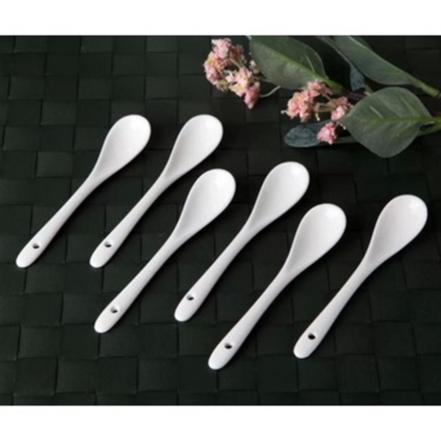 6 Lı Porselen Çay / Baharat Kaşığı