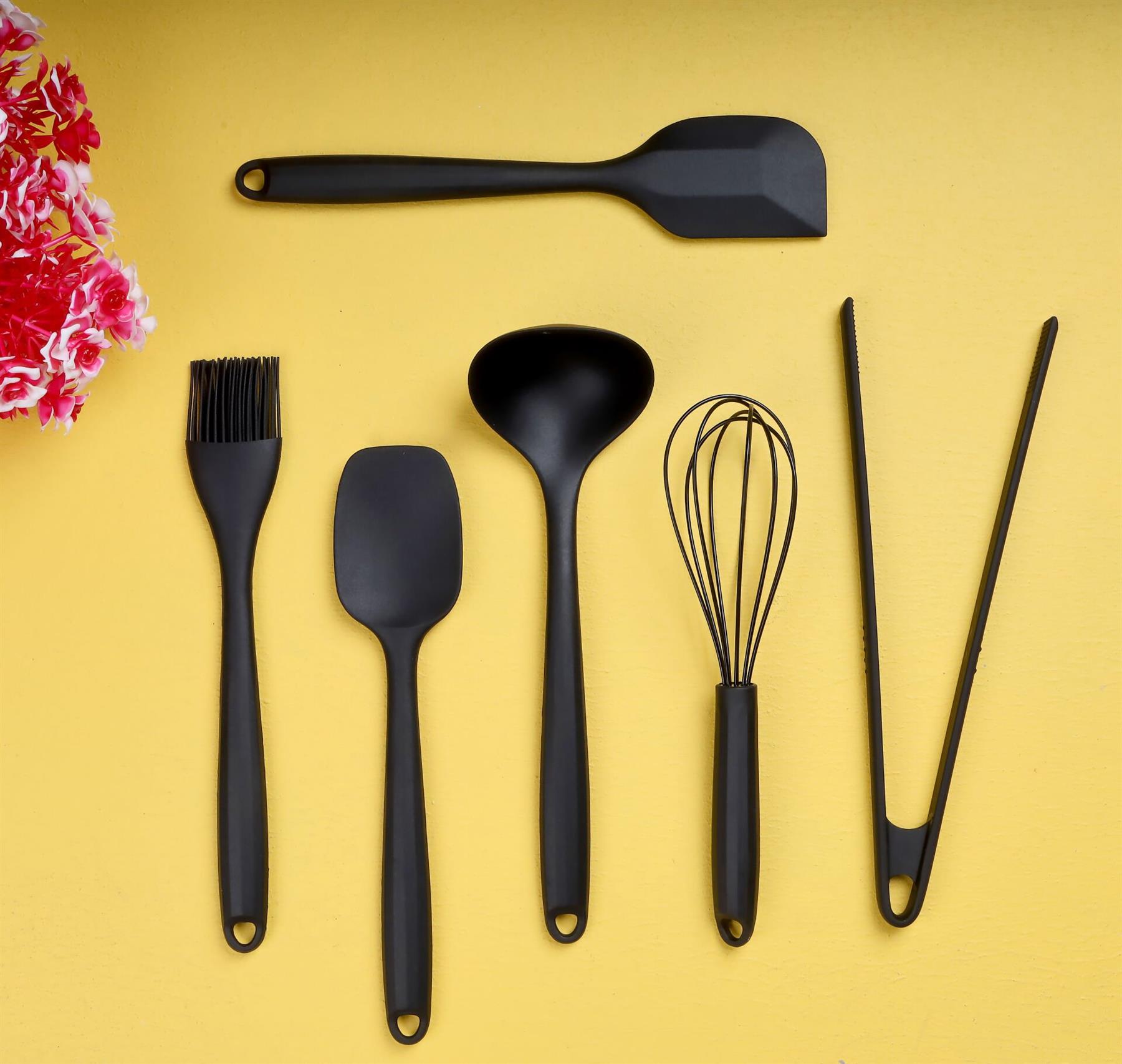 6 Lı Silikon Mutfak Seti / Siyah
