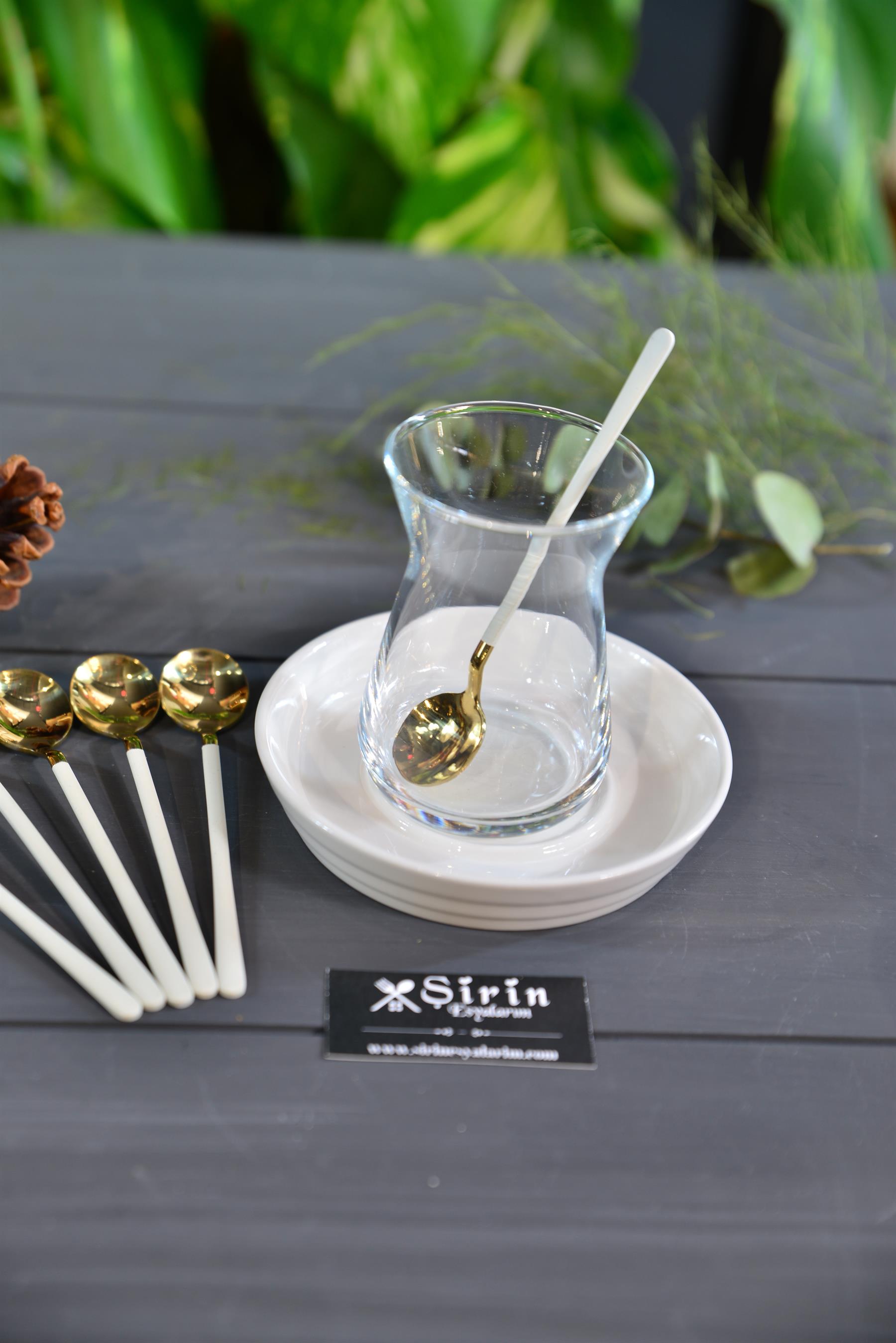 6 Lı Starliçe Beyaz Gold Çay / Nescafe Kaşığı