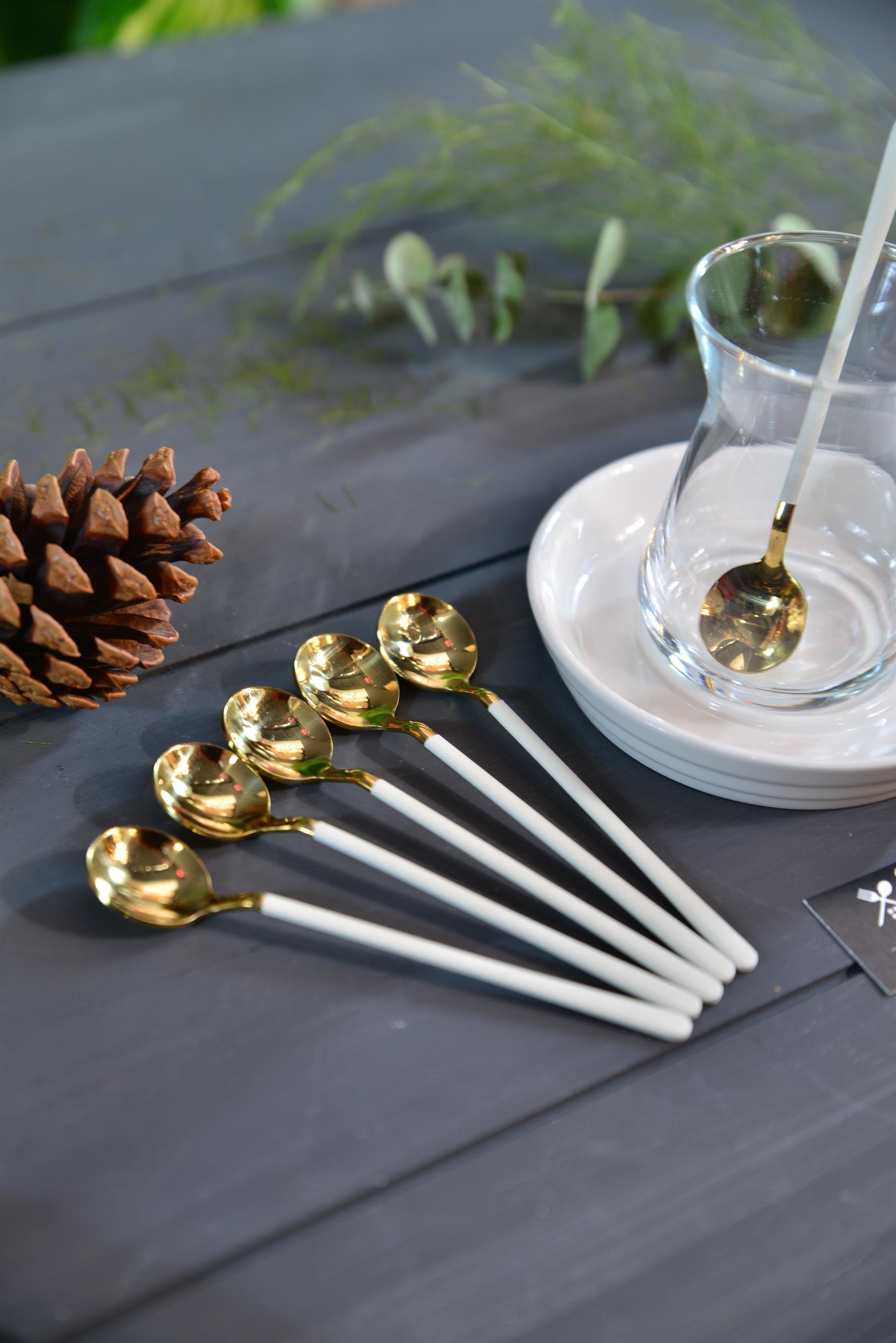 6 Lı Starliçe Beyaz Gold Çay / Nescafe Kaşığı