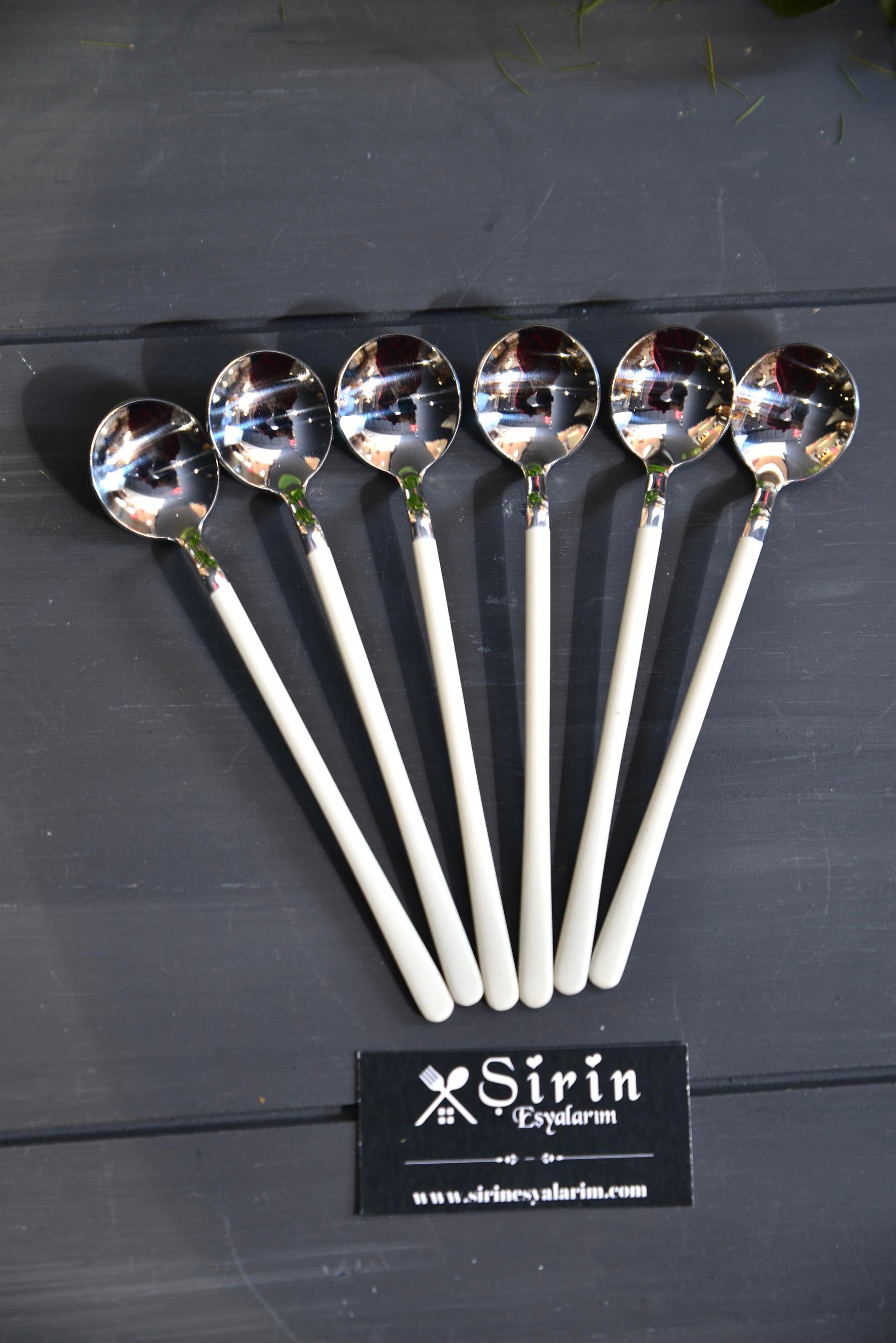 6 Lı Starliçe Beyaz Inox Çay / Nescafe Kaşığı