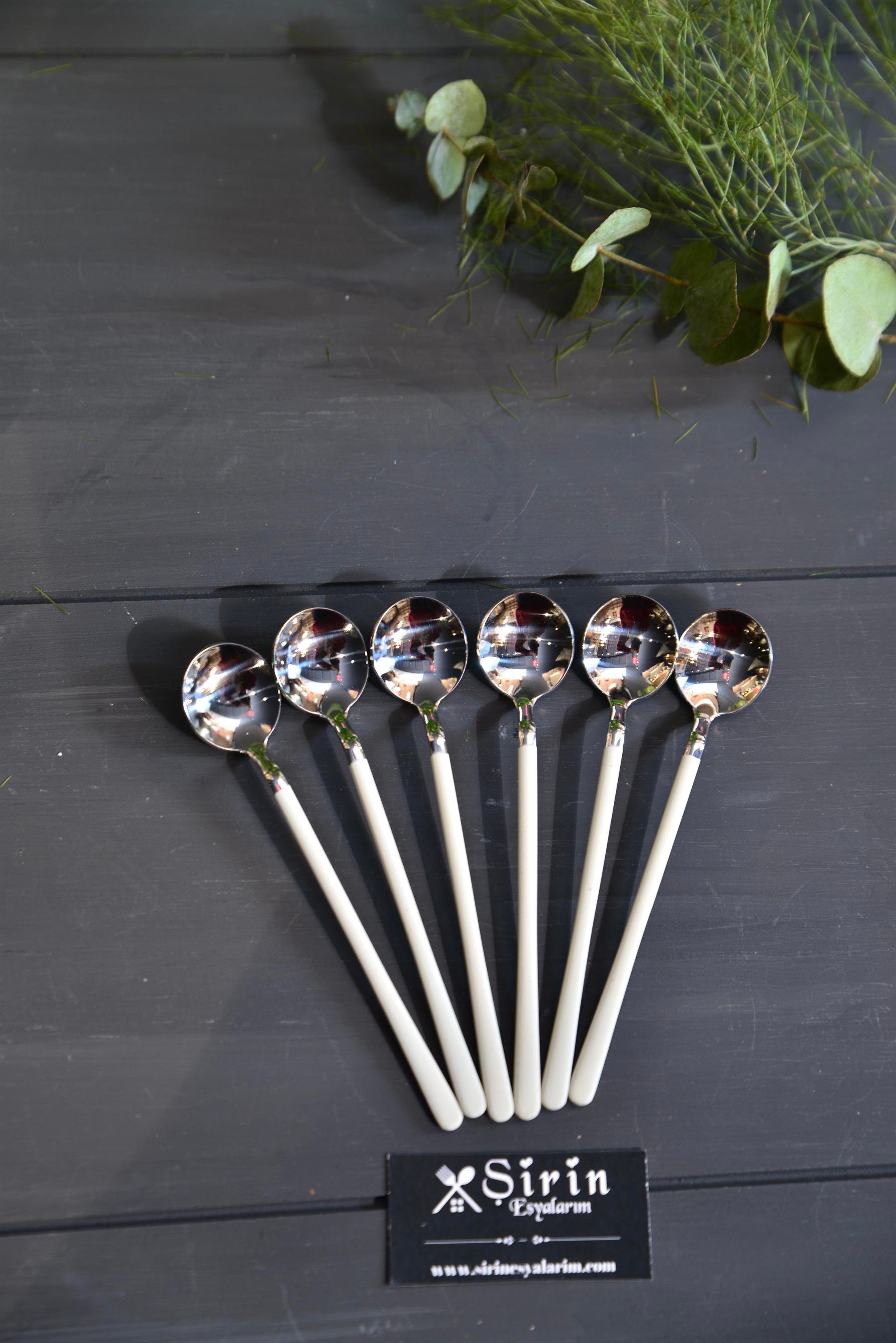 6 Lı Starliçe Beyaz Inox Çay / Nescafe Kaşığı