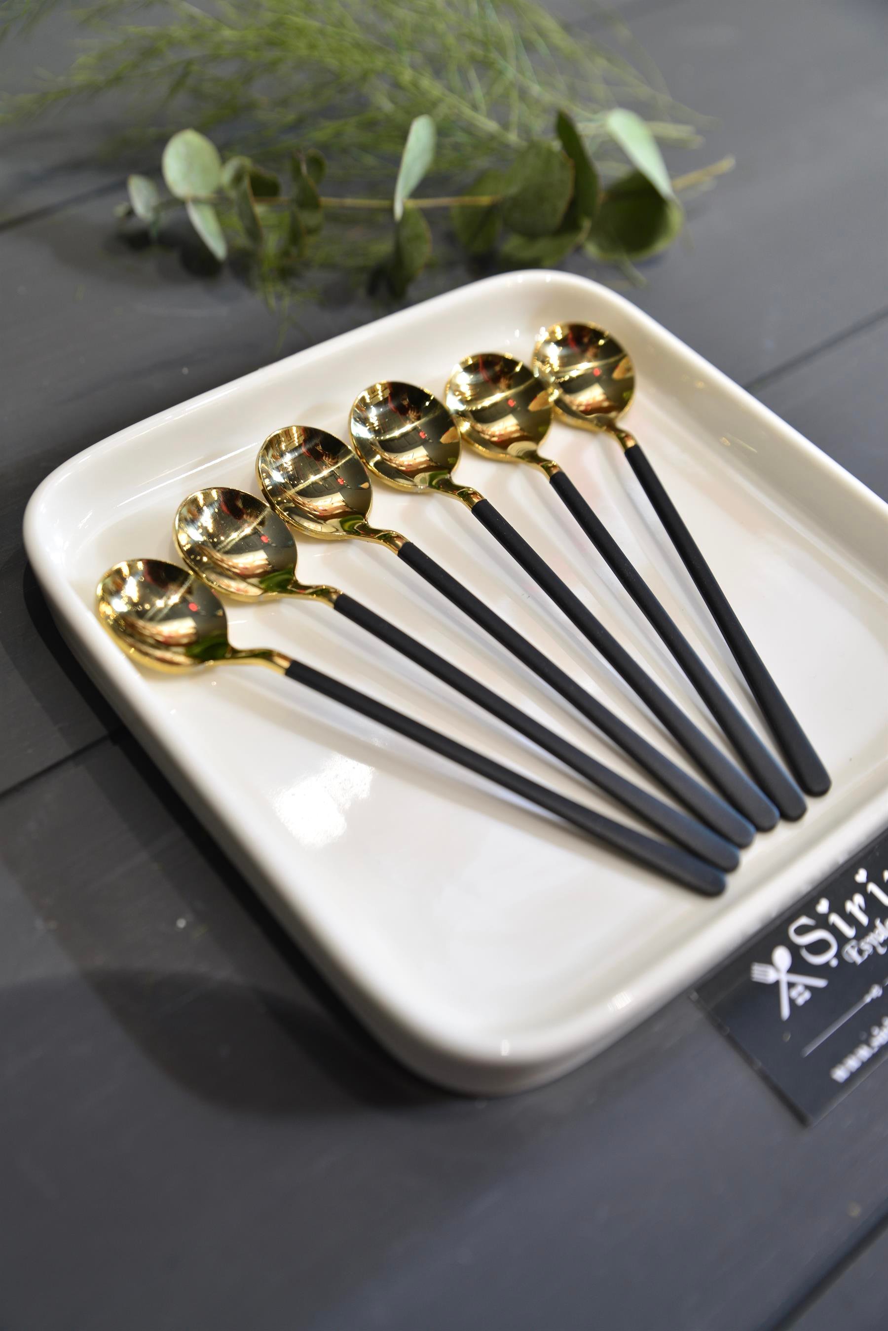 6 Lı Starliçe Siyah Gold Çay / Nescafe Kaşığı