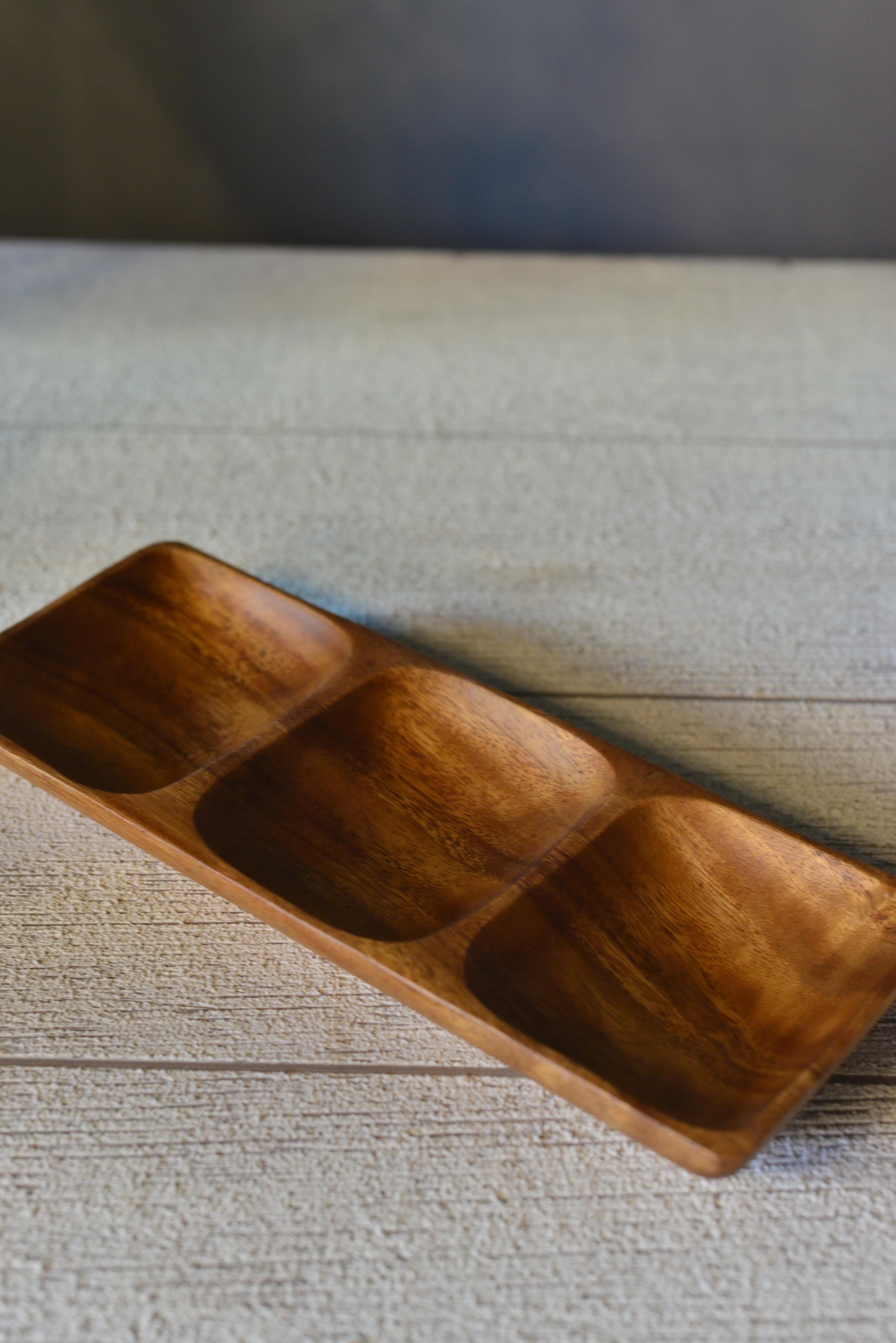 Akasya 3 Bölmeli Çerezlik Sunumluk Tabak - 1 Adet